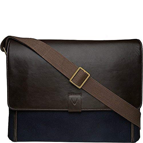 Hidesign Aiden Genuine Leather 15 Inch Laptop Messenger Bag for Men & Women - Stylish Business Shoulder Bag for Work, Travel & Daily Commute