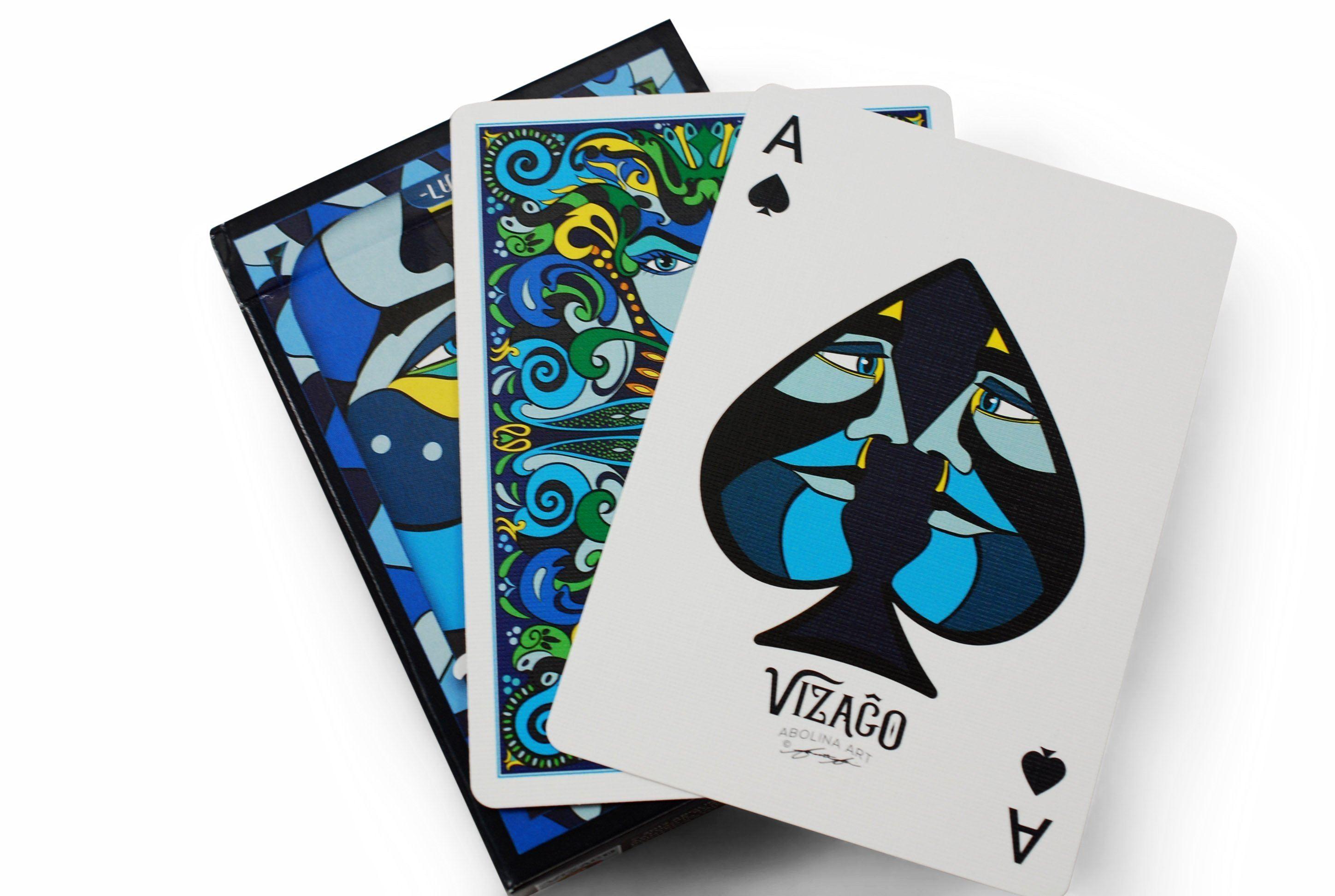 Premium Vizago Playing Cards - 52 Deck with Custom Designs, Ideal for Poker, Magic Tricks & Family Game Nights - Durable & Stylish Card Set for Adults & Kids