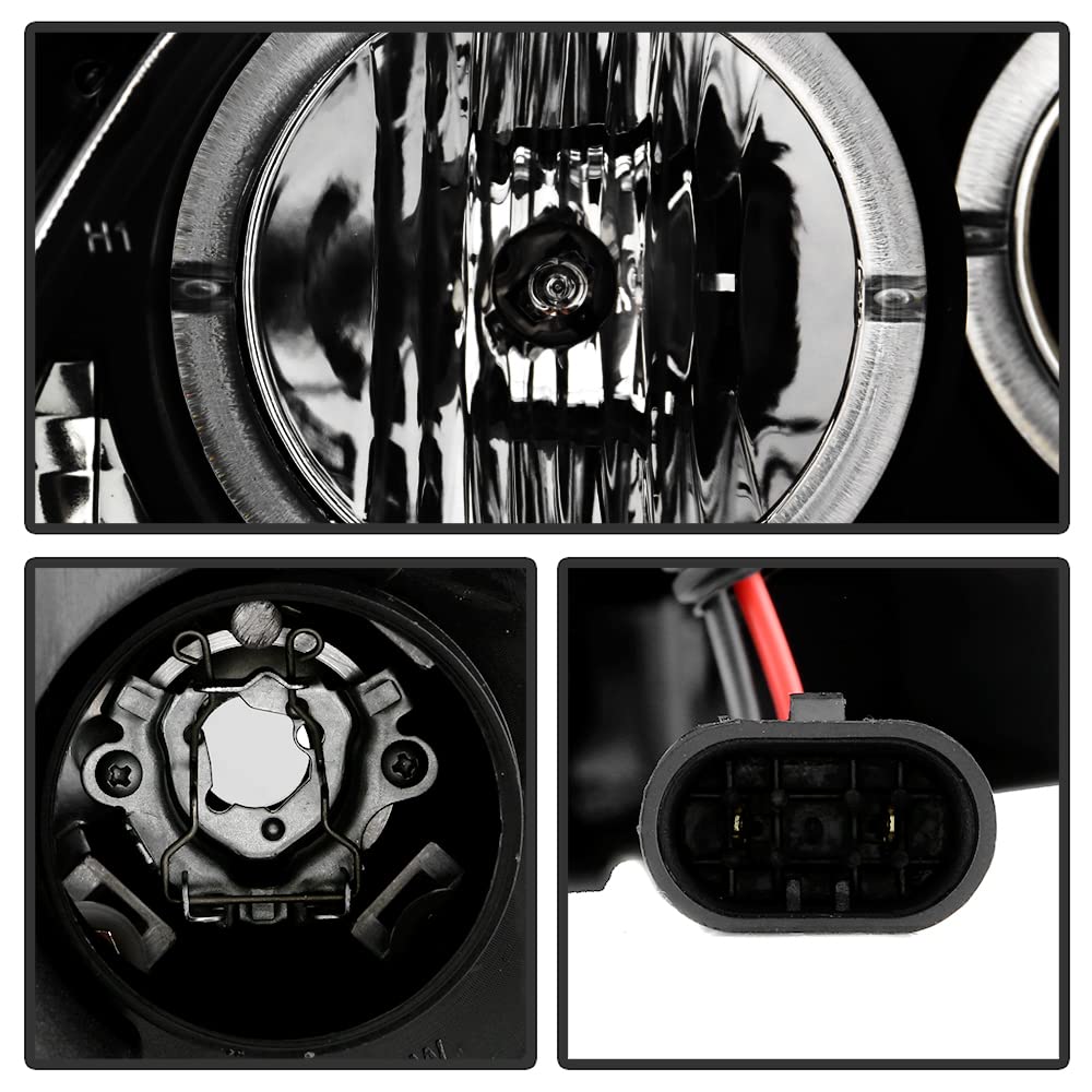 Scion TC 05-07 LED Halo Headlights - Black/Clear Lens Replacement - Upgrade Your Night Driving Visibility & Style
