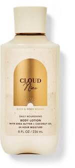 Bath & Body Works Cloud Nine Body and Hand Lotion - 8oz Pack (Moisturizing, Hydrating) for Dry Skin Care & Daily Use at Home, Office or Travel