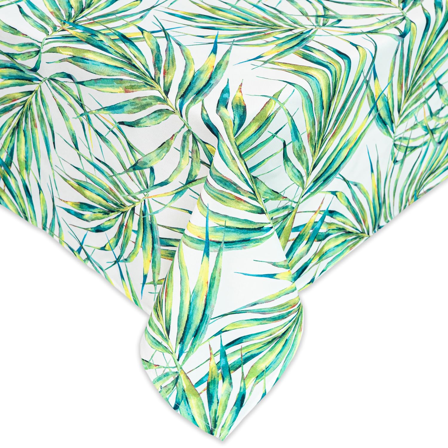 YiHomer Indoor Outdoor Tablecloth - Stain & Water Resistant Rectangle Table Cover (60x84 Inches) with Palm Leaves Design for Spring Summer Decor, Picnics, Dinner Parties, BBQs, and Outdoor Dining