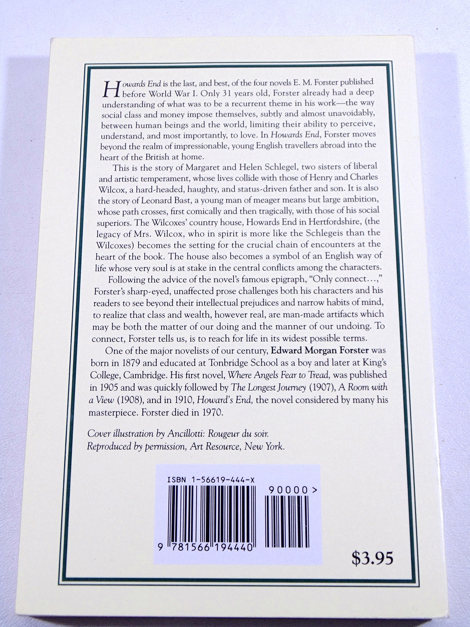 Howards End by E.M. Forster - Classic English Literature Novel | Perfect for Book Clubs, Literature Studies & Gift Giving