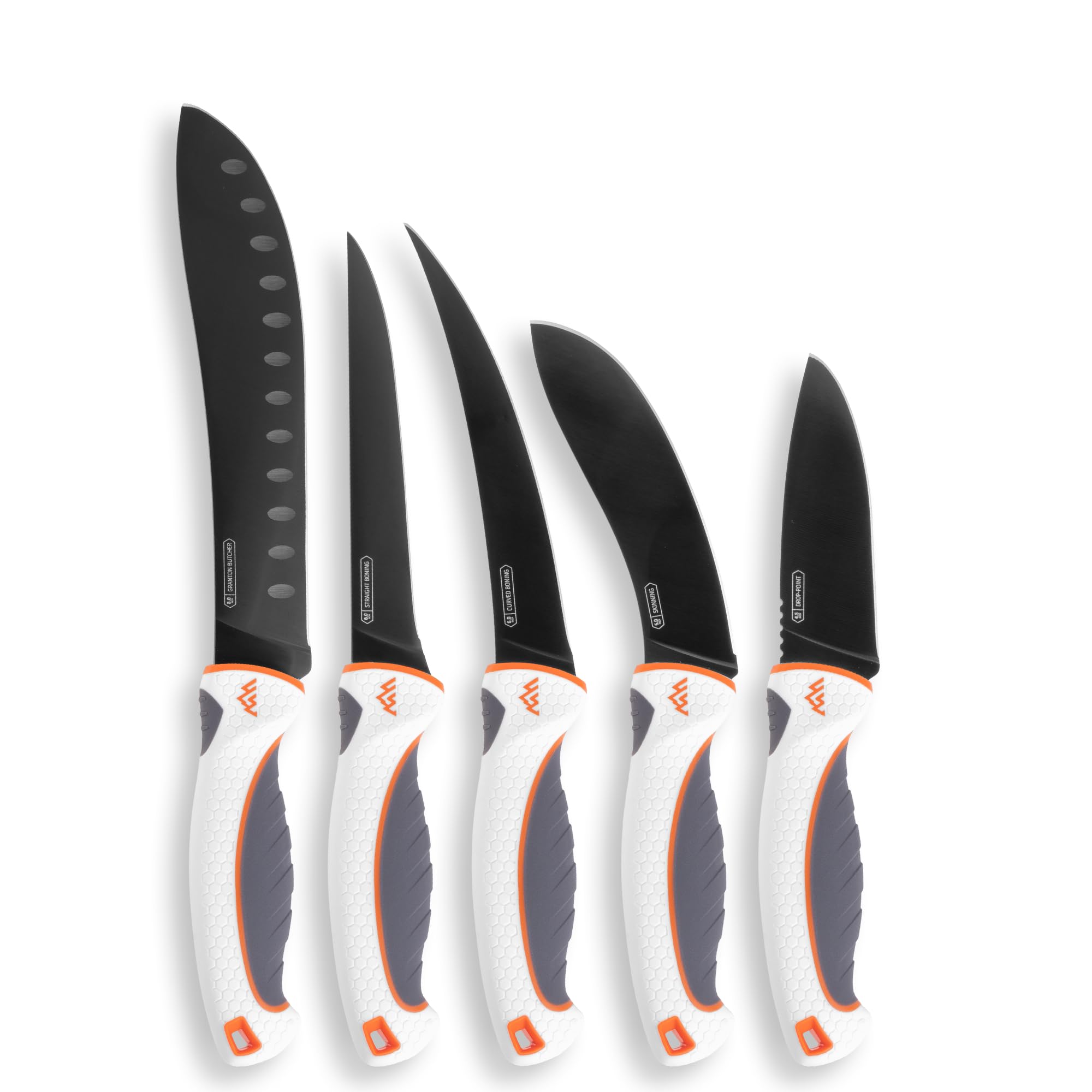 Outdoor Edge ErgoMax 6-Piece Professional Hunting Knife Set - Caping, Boning & Skinning Knives for Big Game Processing | Premium Butcher Knives for Elk, Deer & Field Dressing | Ideal for Hunters, Campers & Outdoor Enthusiasts
