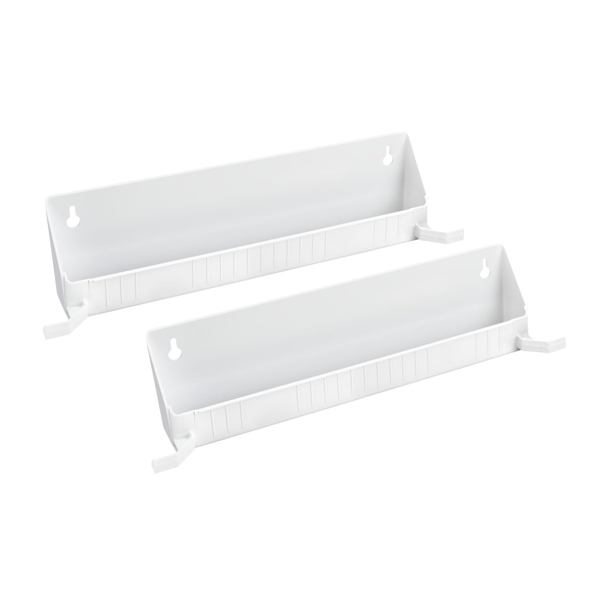 Rev-A-Shelf 14-Inch White Tip-Out Drawer Organizer Tray with Heavy Duty Tab Stops - 2-Pack for Kitchen & Bathroom Storage (Model 6562-14-11-52) - Perfect for Organizing Utensils, Makeup, and Cleaning Supplies