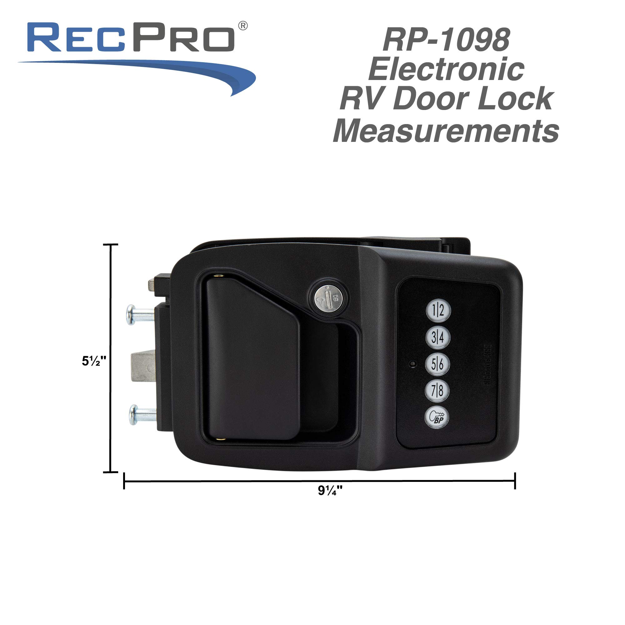 RecPro RV Electronic Door Lock - Keyless Entry for Motorhomes & Campers | Secure & Convenient RV Access | Perfect for Travel Trailers & Camper Vans