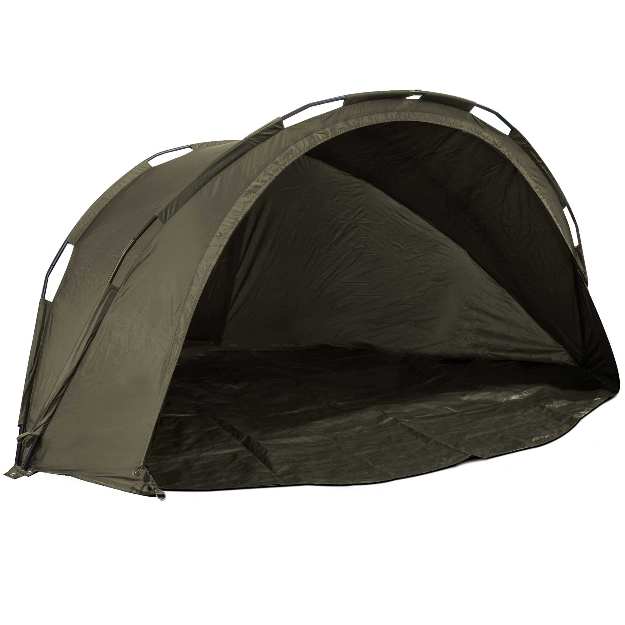 2 Person Fishing Bivvy Tent with UV Protection - Quick Assembly Pre-Threaded Poles DL76 for Camping & Outdoor Fishing Shelter