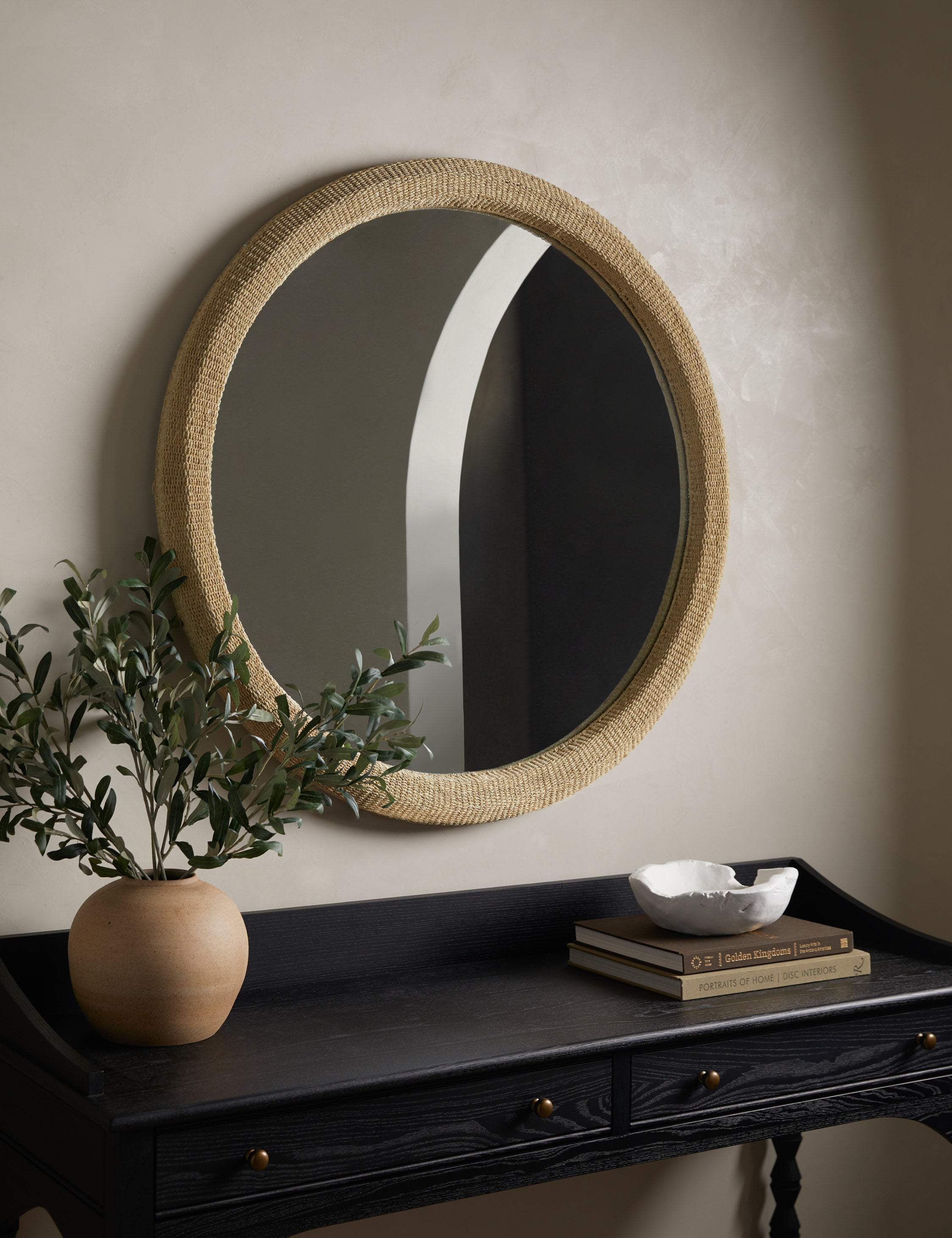 Round Wall Mirror - Elegant Bode Design for Home Decor, Bathroom, Living Room & Bedroom | Perfect for Modern & Vintage Interiors
