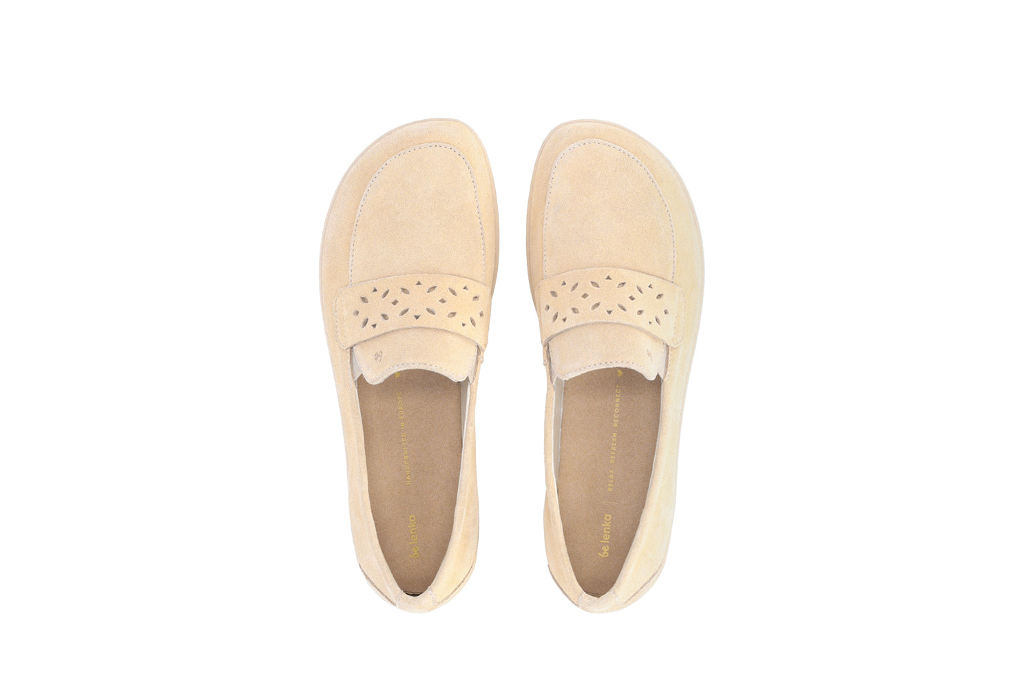 Barefoot Moccasins for Women - Be Lenka Bianca Soft Leather Minimalist Shoes in Beige | Comfortable House Slippers & Indoor/Outdoor Walking Shoes