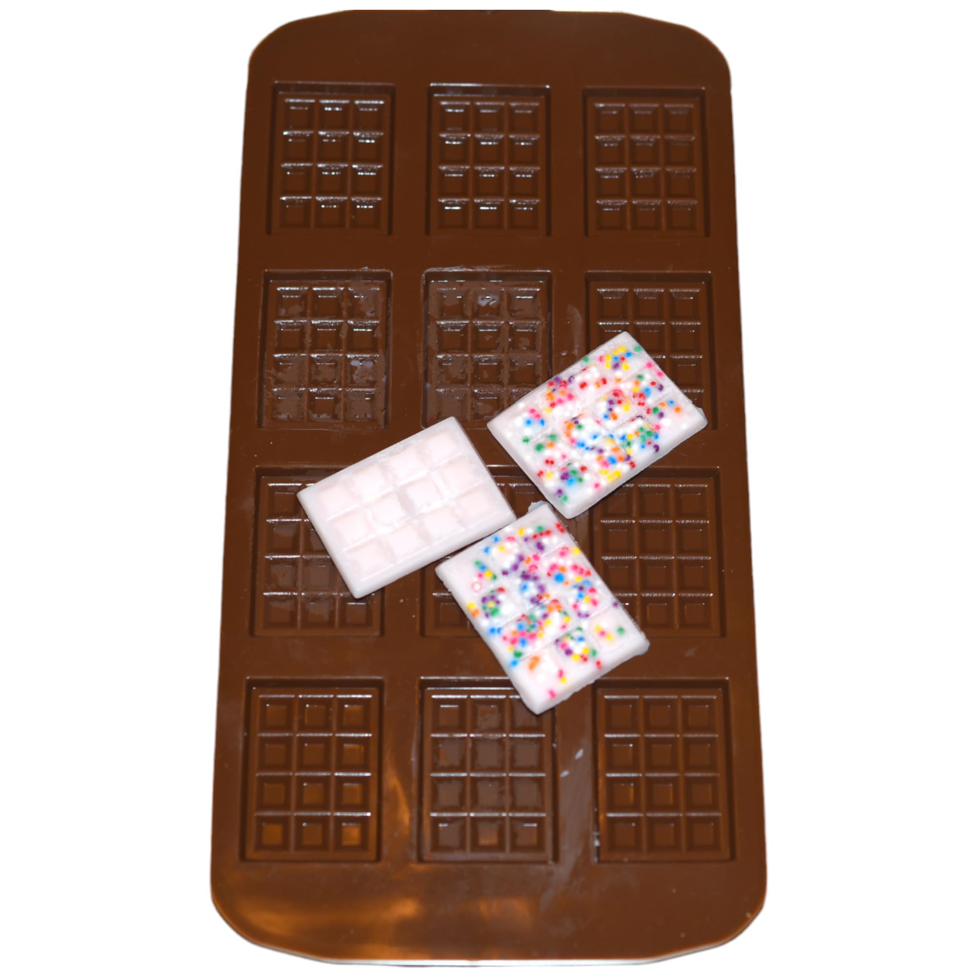 Thin Mini Waffle Chocolate Chip Cookie Silicone Mold (2-Pack) - Food Grade, Dishwasher Safe & Heat Resistant - Perfect for Baking Waffles, Cookies, Candies & Fondant - Great for Home Baking, Party Treats & Gift Making