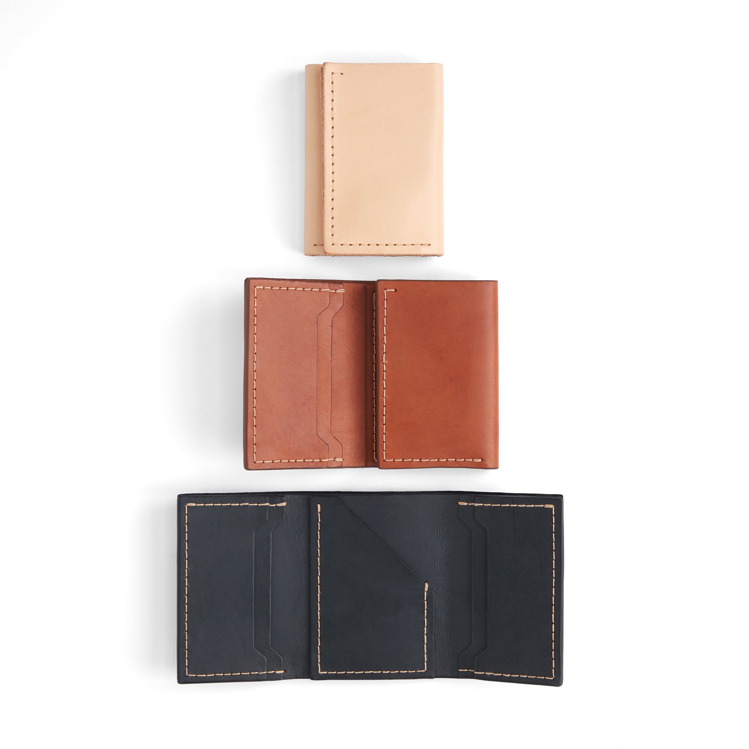 Premium Genuine Leather Tri-Fold Wallet for Men - 10 Pack - Slim RFID Blocking Bifold Credit Card Holder for Everyday Use & Travel