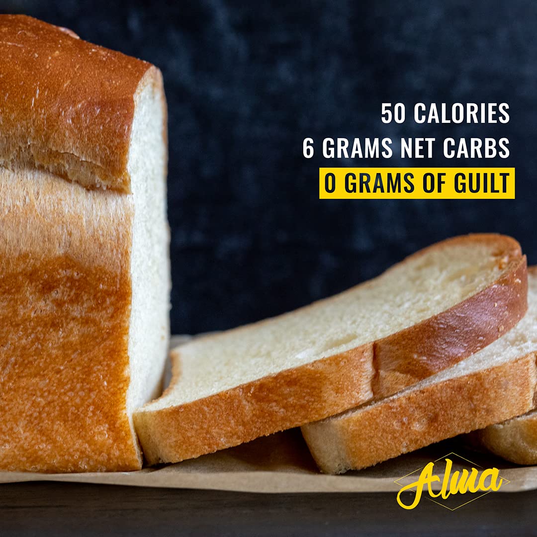 Low Carb Keto Bread - Sugar Free, Low Glycemic, Low Calorie Sliced Sandwich Loaf - Alma Baking Bread Variety Sampler (14oz, Pack of 3) - Perfect for Keto Diet, Diabetics & Healthy Breakfast Toast