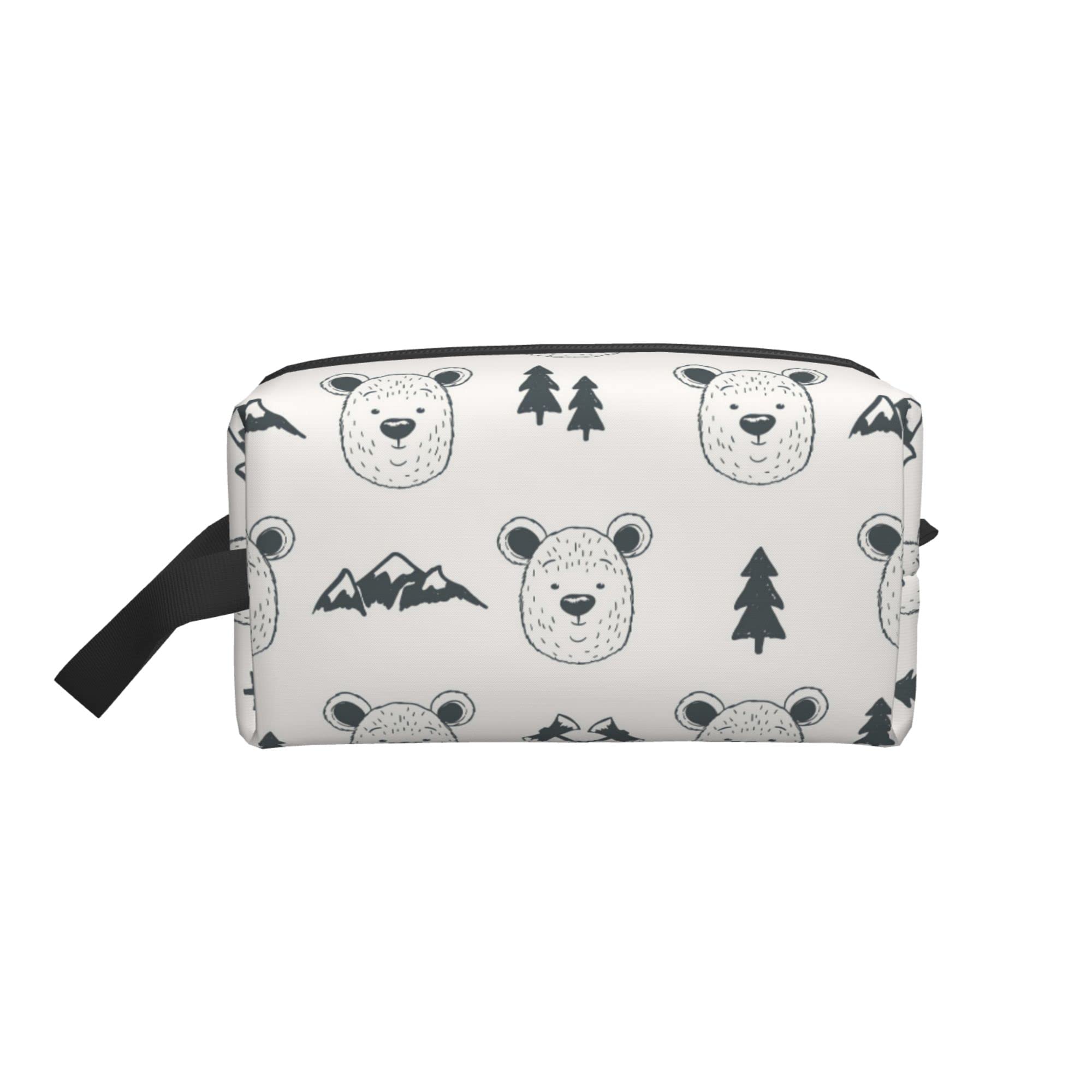Bear Heads Women's Large Travel Toiletry Bag Organizer - Waterproof Cosmetic & Makeup Case for Bathroom, Shower, Gym, Vacation - Perfect for Travel Essentials & Stationery Storage
