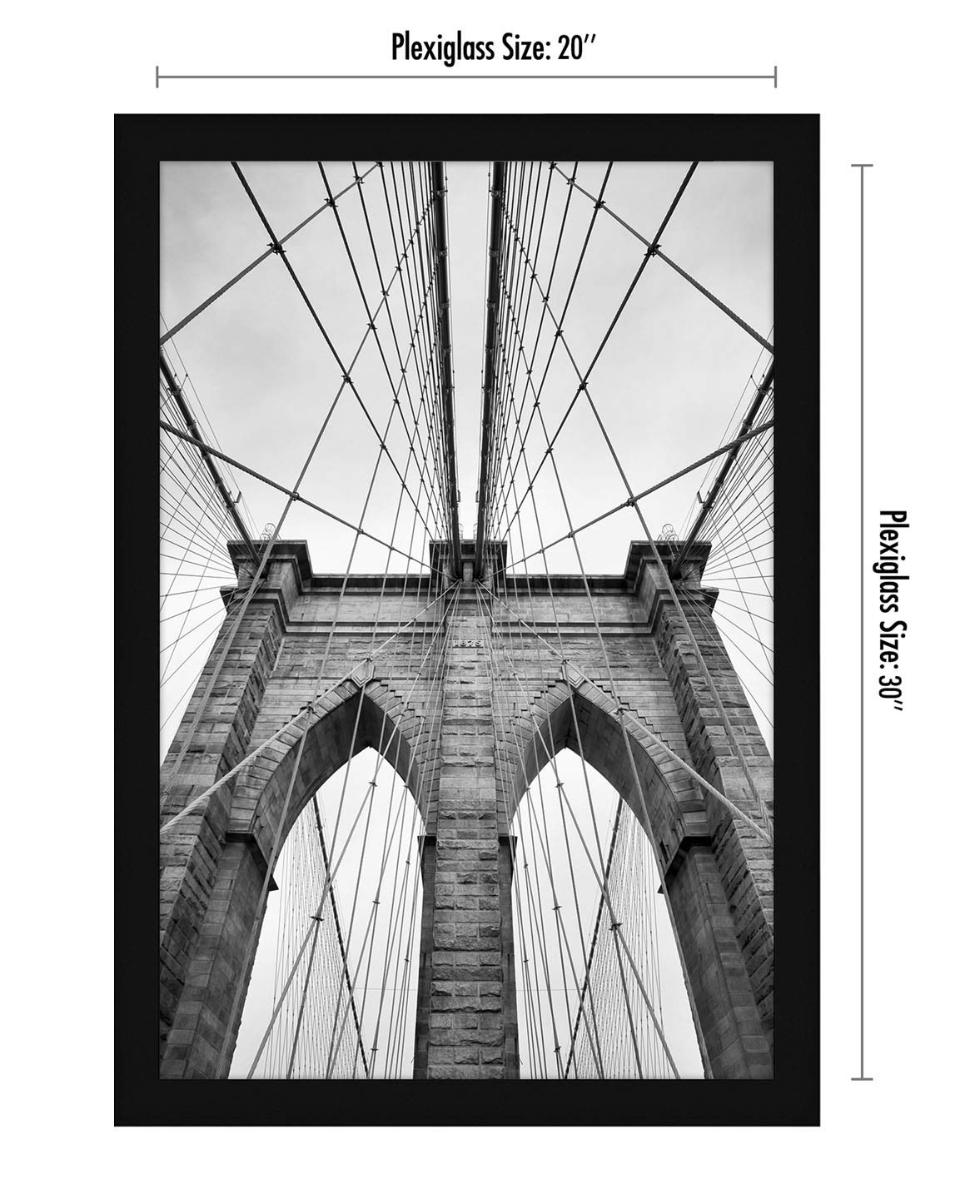 Americanflat 20x30 Poster Frame with Puzzle Presto! Peel & Stick Puzzle Saver - Display and Preserve Art, Photos, and Puzzles for Home & Office Decor