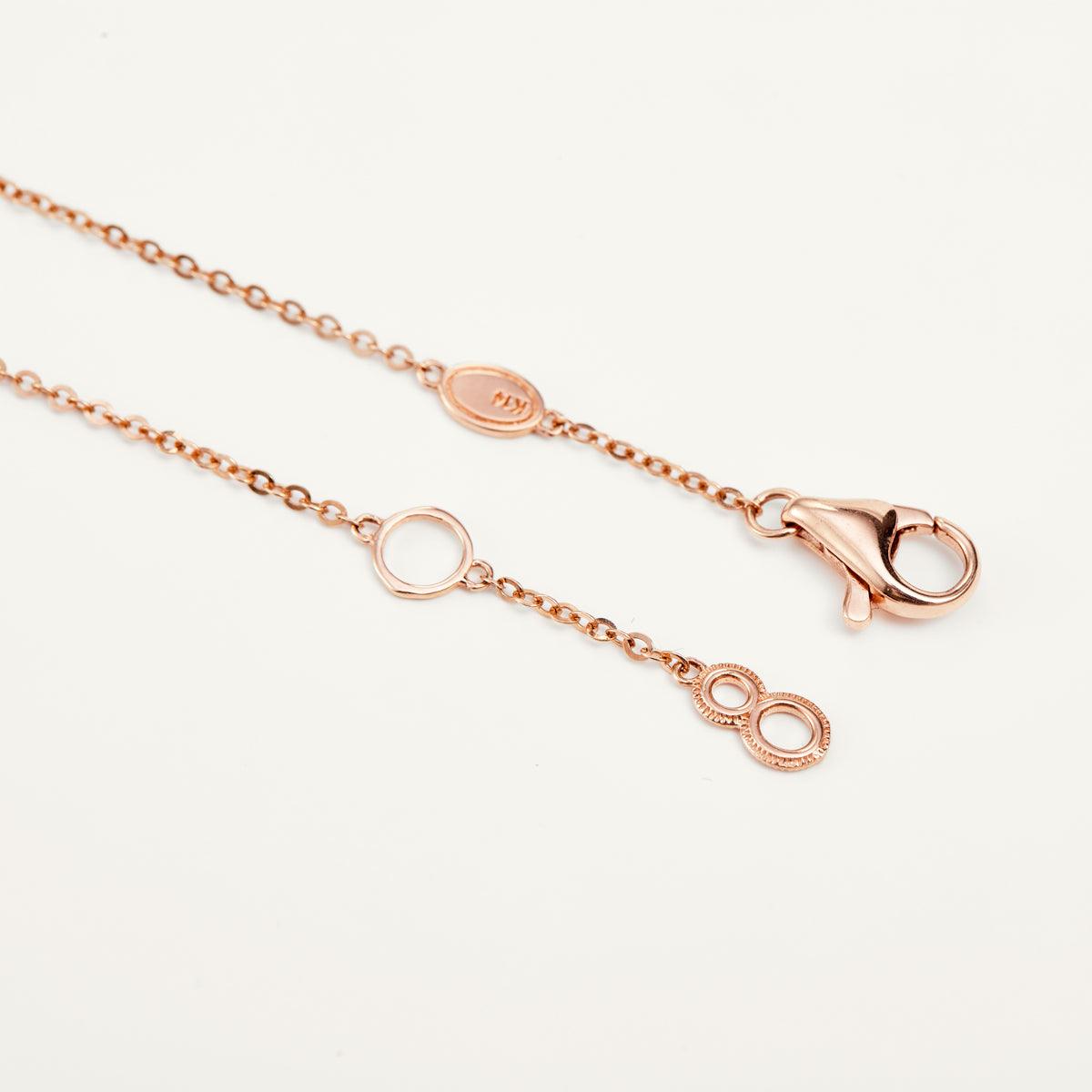 Rose Gold Diamond Cross Pendant Necklace for Women - 14K Gold Plated Religious Jewelry Gift for Baptism, Confirmation, Christmas & Everyday Wear