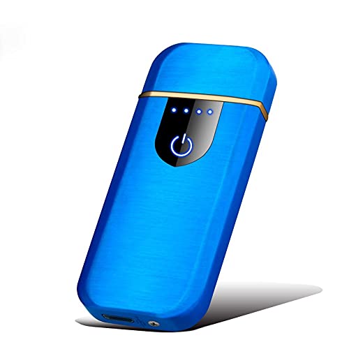 USB Rechargeable Windproof Lighter - Flameless & Touch Sensor for Outdoor Camping
