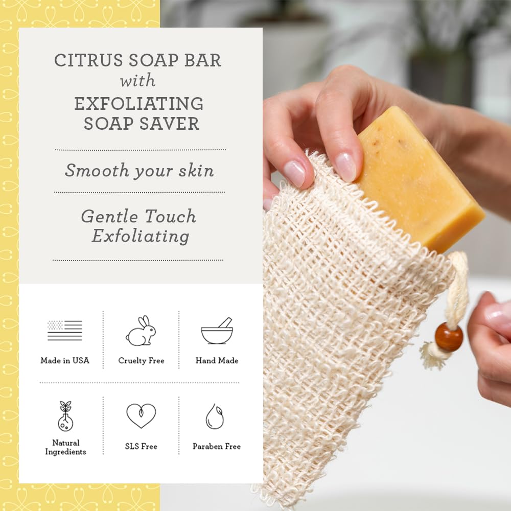 Luxury Citrus Spa Gift Basket for Women - 6 Piece Relaxation Self Care Set, Handmade in USA | Perfect Birthday Gift for Wife, Mom, Best Friend & Coworkers | Spa Day at Home, Stress Relief & Pampering Gift Idea