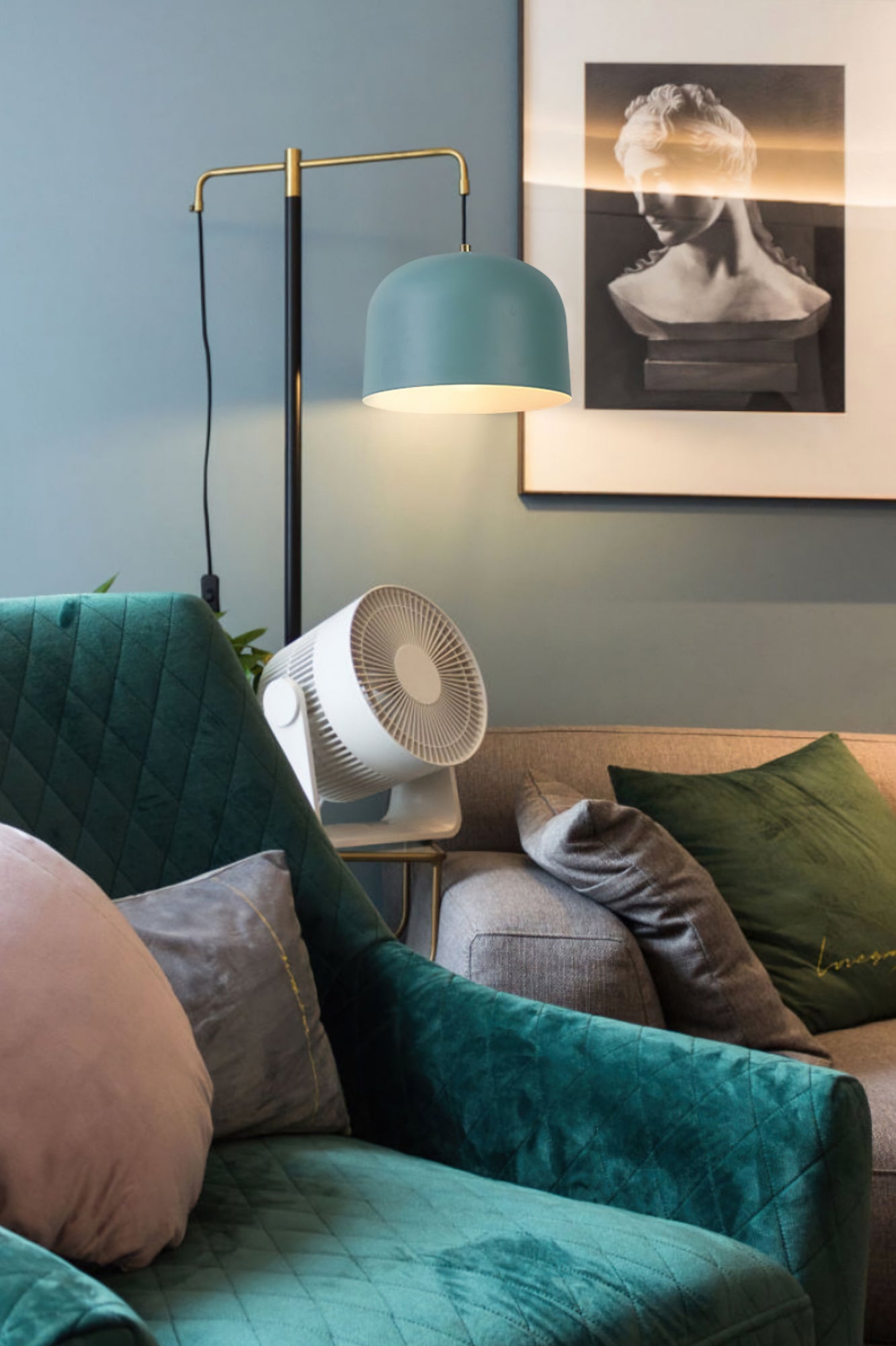 Modern Balance Floor Lamp - Adjustable LED Standing Light for Living Room, Bedroom & Office - Warm White & Cool White Light Modes - Perfect for Reading, Relaxing & Decorating
