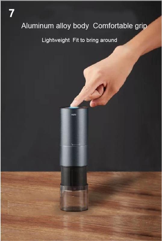 Premium Electric Burr Coffee Grinder - Adjustable Grind Settings, Portable Stainless Steel Conical Burr Mill for Coffee Beans & Spices | USB Rechargeable | Perfect for Home, Office & Travel Brewing