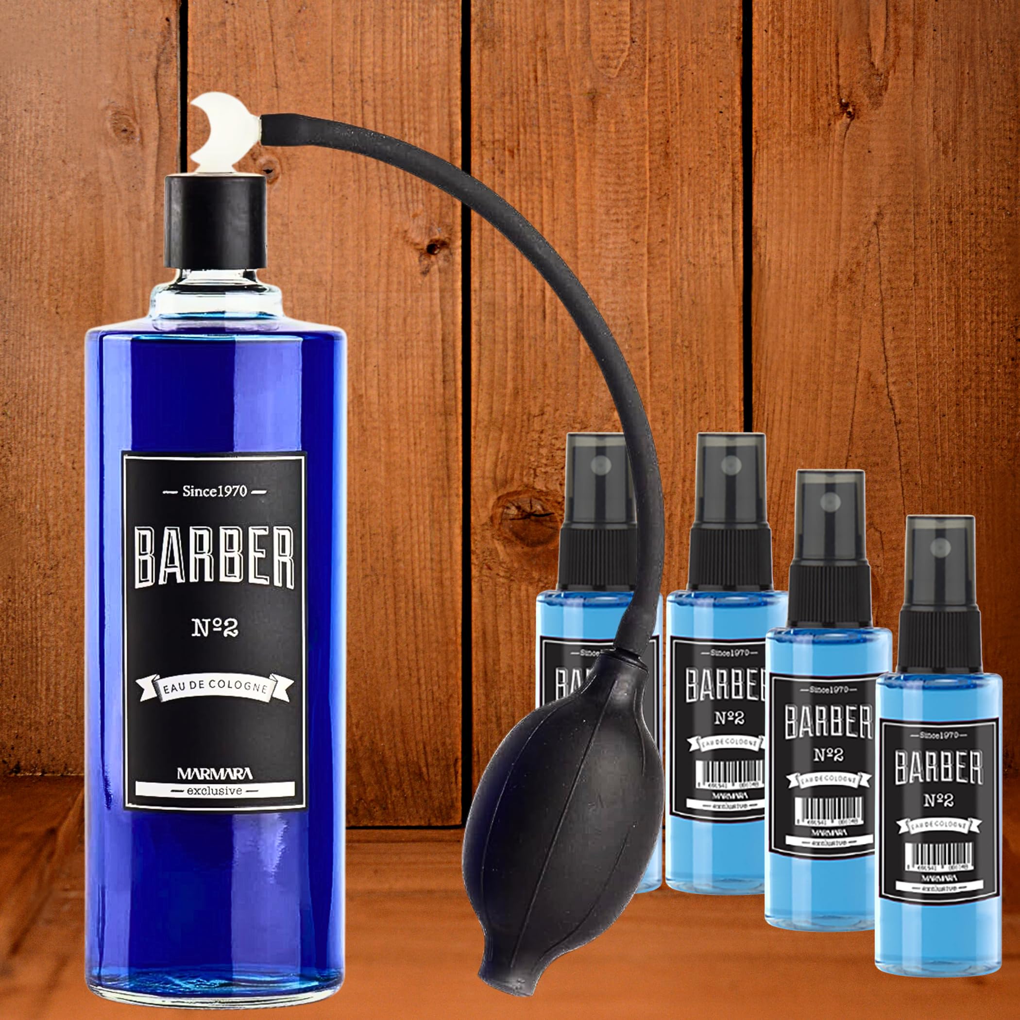 Marmara Barber Cologne No.2 - Premium Traditional Cologne for Barbers & Shaving Enthusiasts (250ml x 6 Bottles) - Perfect for Barber Shops, Grooming Kits & Men's Gift Sets