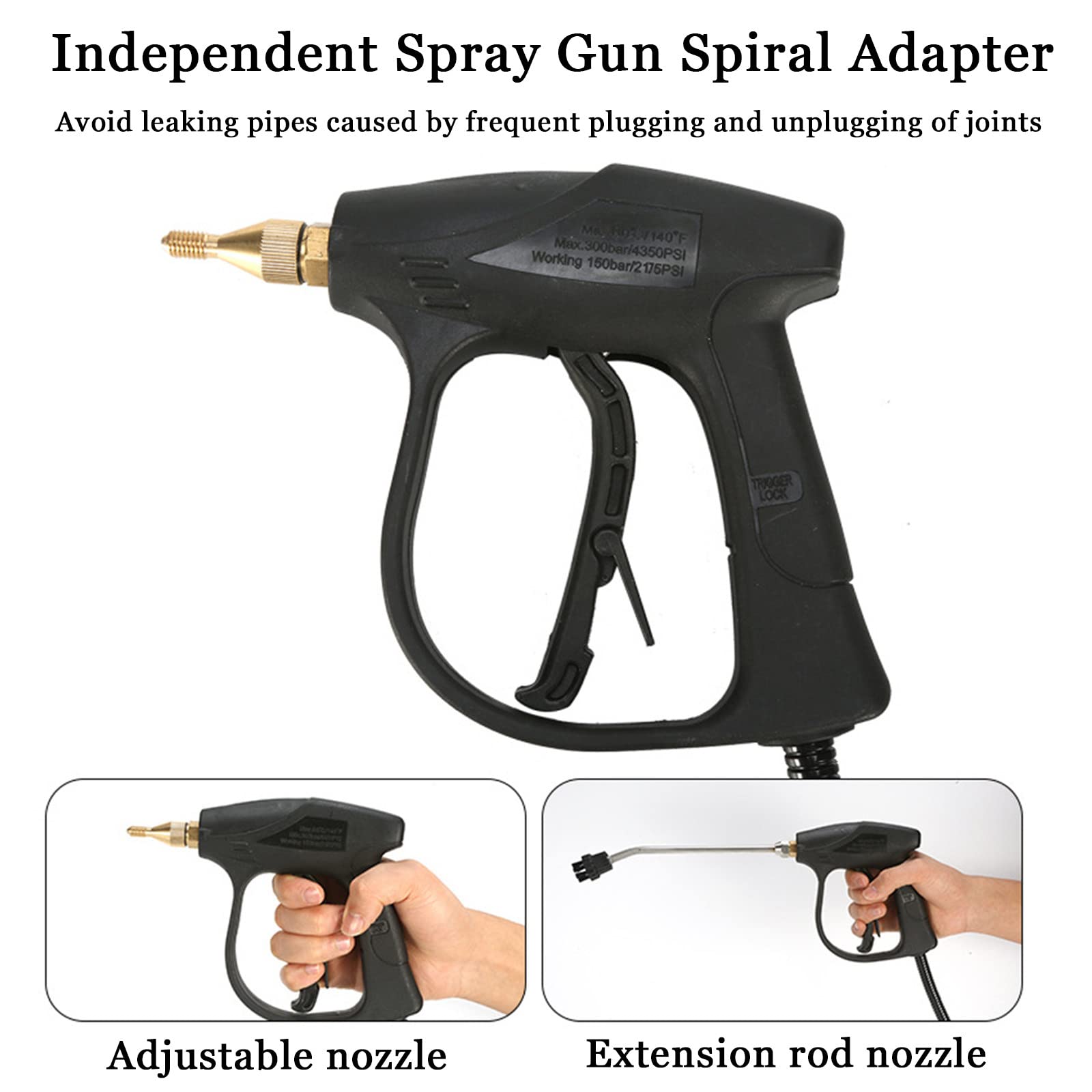 1700W 110V High Temperature Pressurized Steam Cleaner - Portable Multi-Purpose Steam Cleaning Machine for Furniture, Car, Home - Powerful Handheld Steamer with 15 Accessories - Ideal for Deep Cleaning Floors, Upholstery, Tiles & Grout (Black)