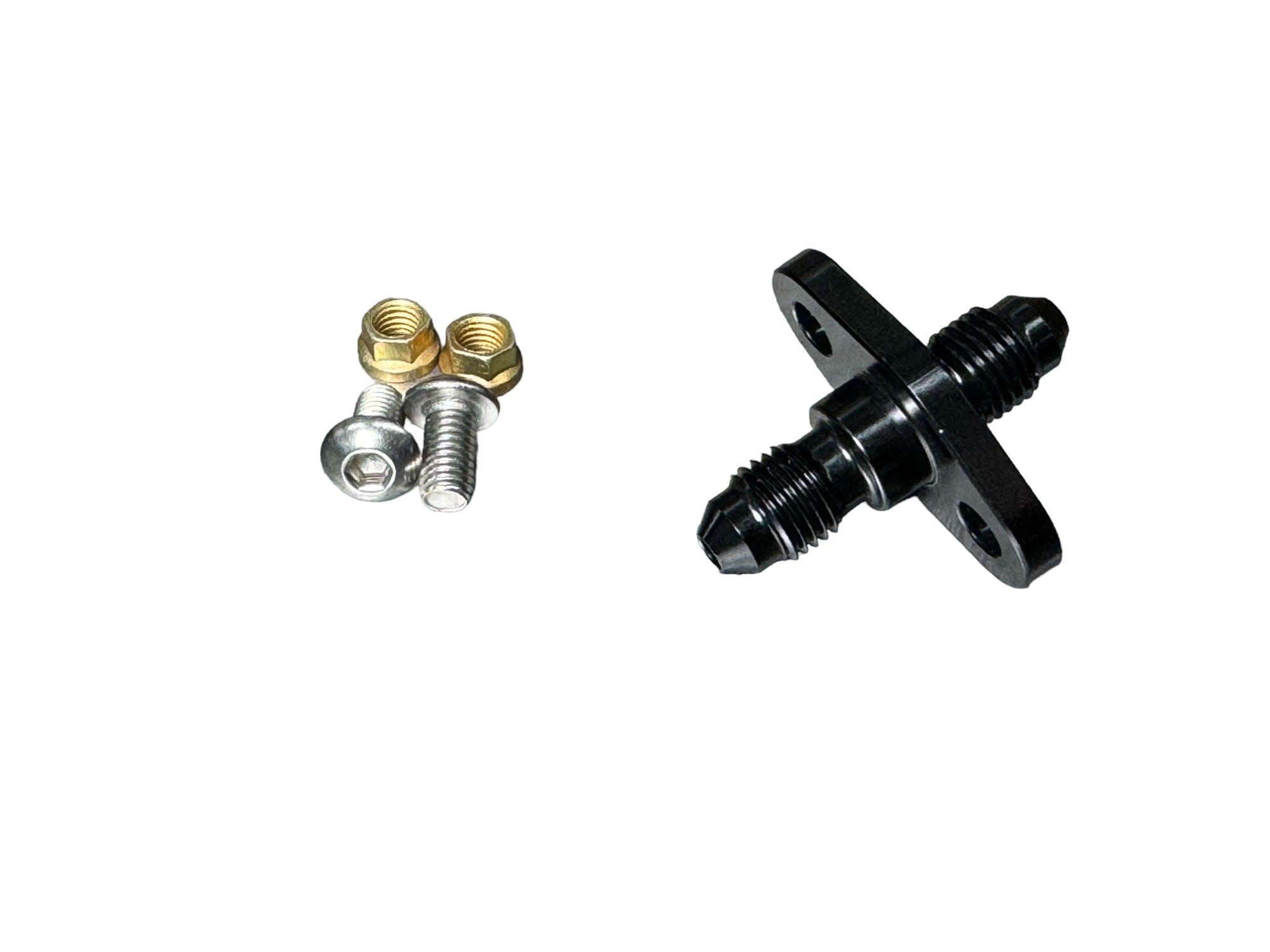 Motion Raceworks 4AN Bulkhead Flanged Pass Thru Fitting - 34 30404 - High Performance Fuel/Oil Line Connector for Racing & Automotive Applications