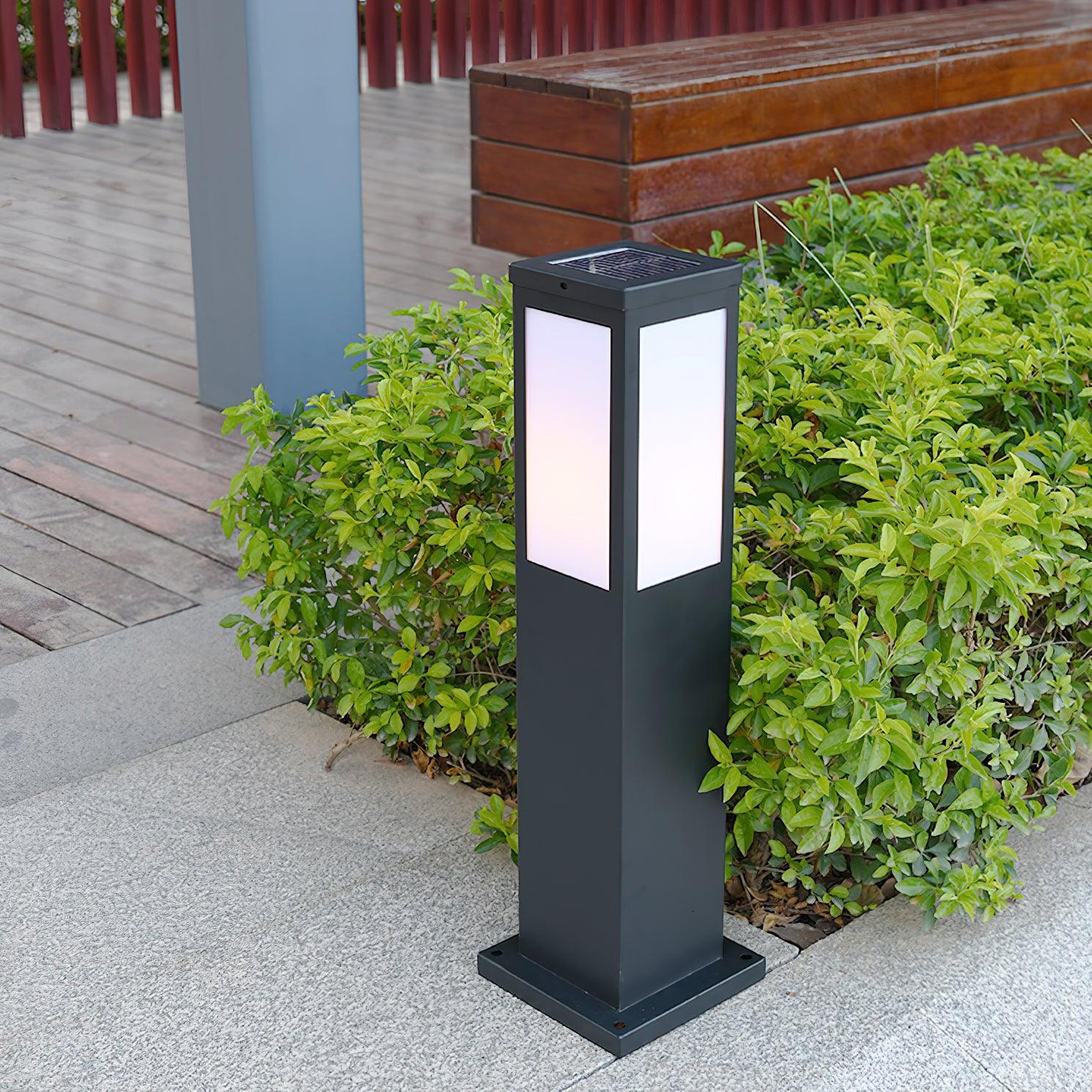 Kuzco Solar Bollard Light - Waterproof Outdoor LED Landscape Lighting for Garden, Pathway, Driveway, and Patio - Energy Efficient & Weather Resistant
