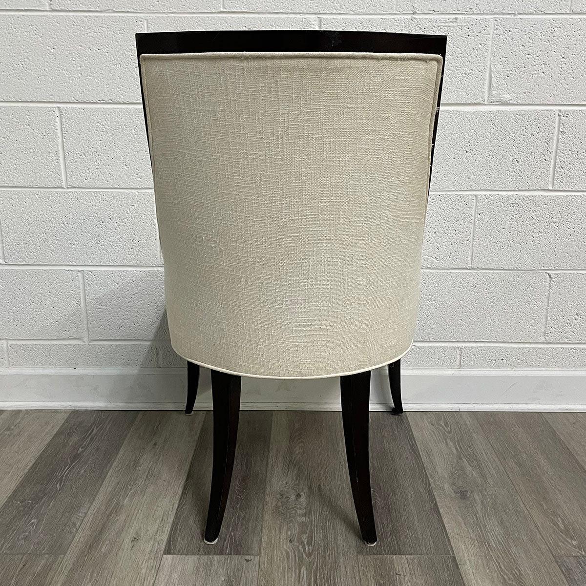 Pair of Modern Wood & Upholstered Dining Chairs - Comfortable Fabric Seating for Kitchen, Dining Room or Home Office - Set of 2
