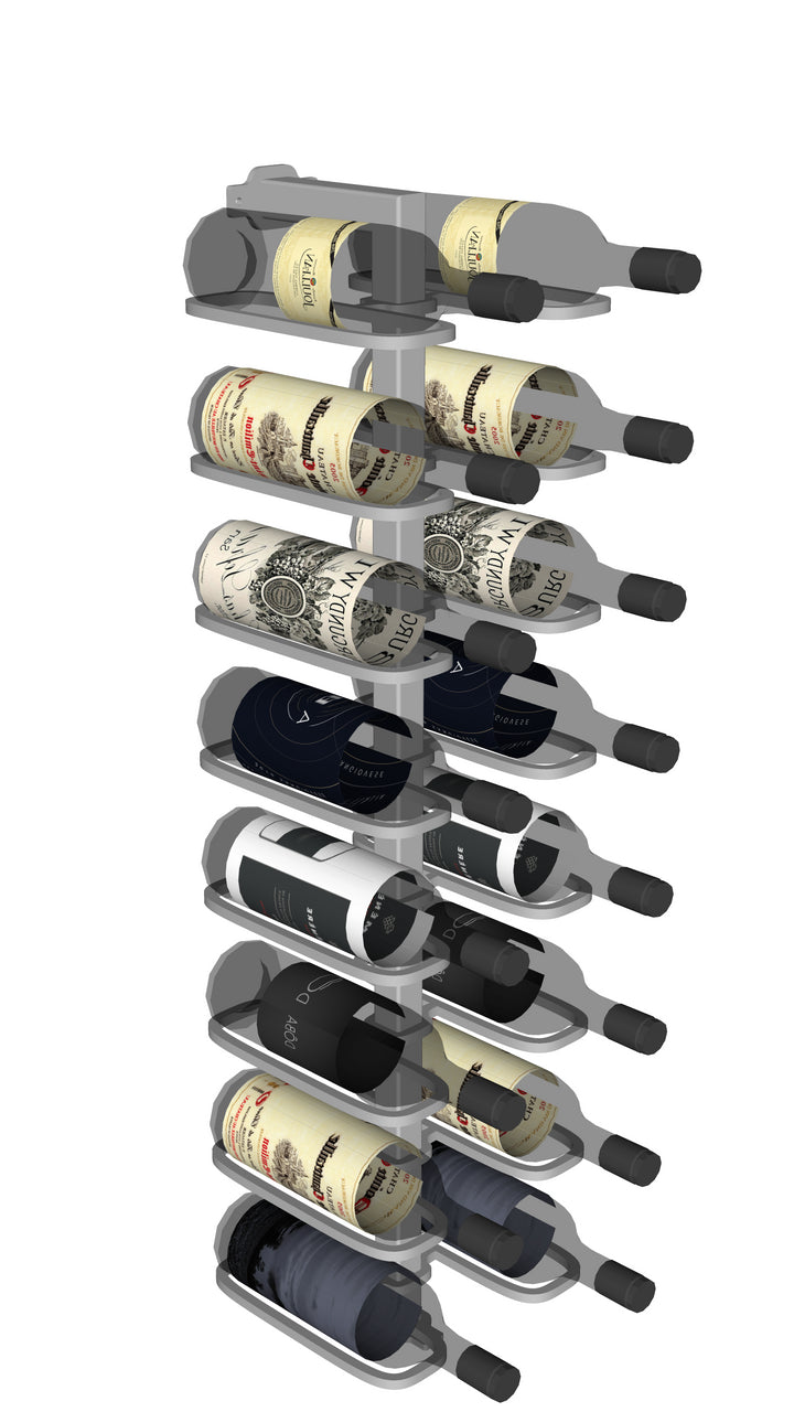 Urban Ironcraft Floor to Wall Wine Racks - Double Bottle Cork Facing Pillar Series | Modern Wine Storage Solution for Home, Bar & Restaurant Decor