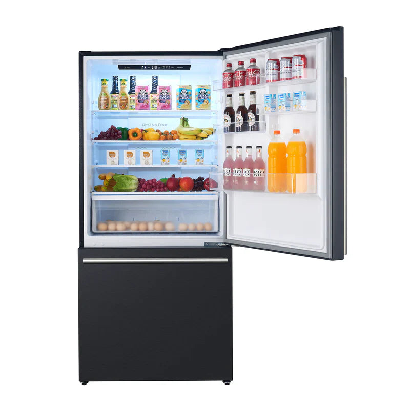 Forno Milano 31 Inch 17.2 cu.ft Bottom Freezer Refrigerator with Right Swing Door - Model FFFFD1785 | Energy Efficient Stainless Steel Kitchen Appliance for Home, Office, or Cafe Use