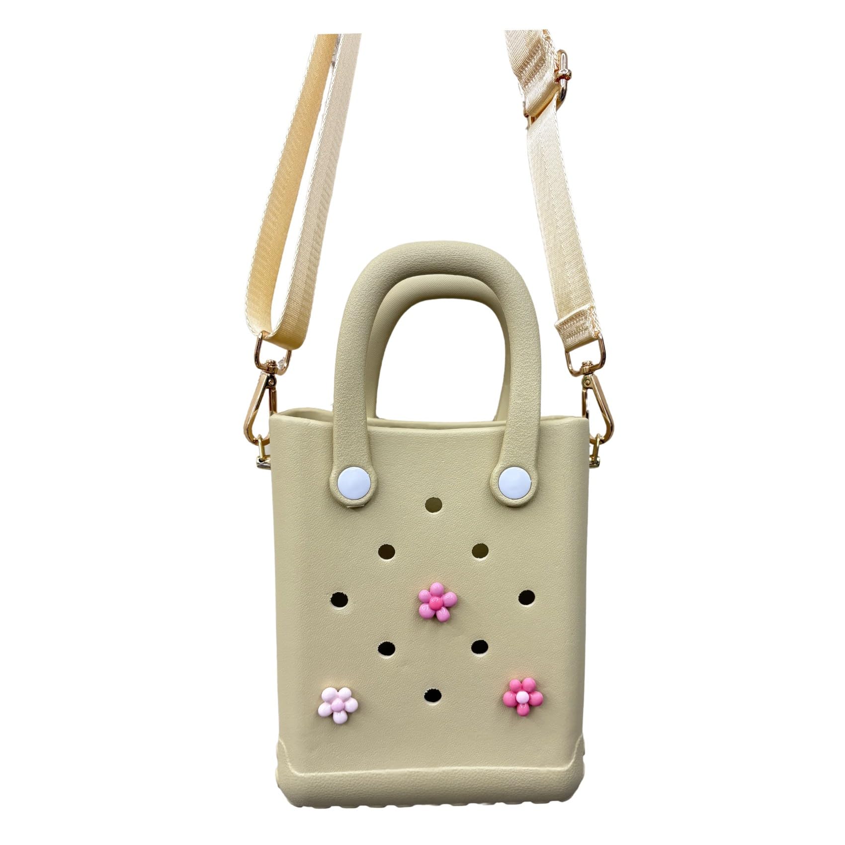X Small Rubber Beach Tote Bag - Waterproof Lightweight Crossbody Purse for Women, Pool, Boat & Sports | Perfect for Beach Vacations, Swimming & Outdoor Activities
