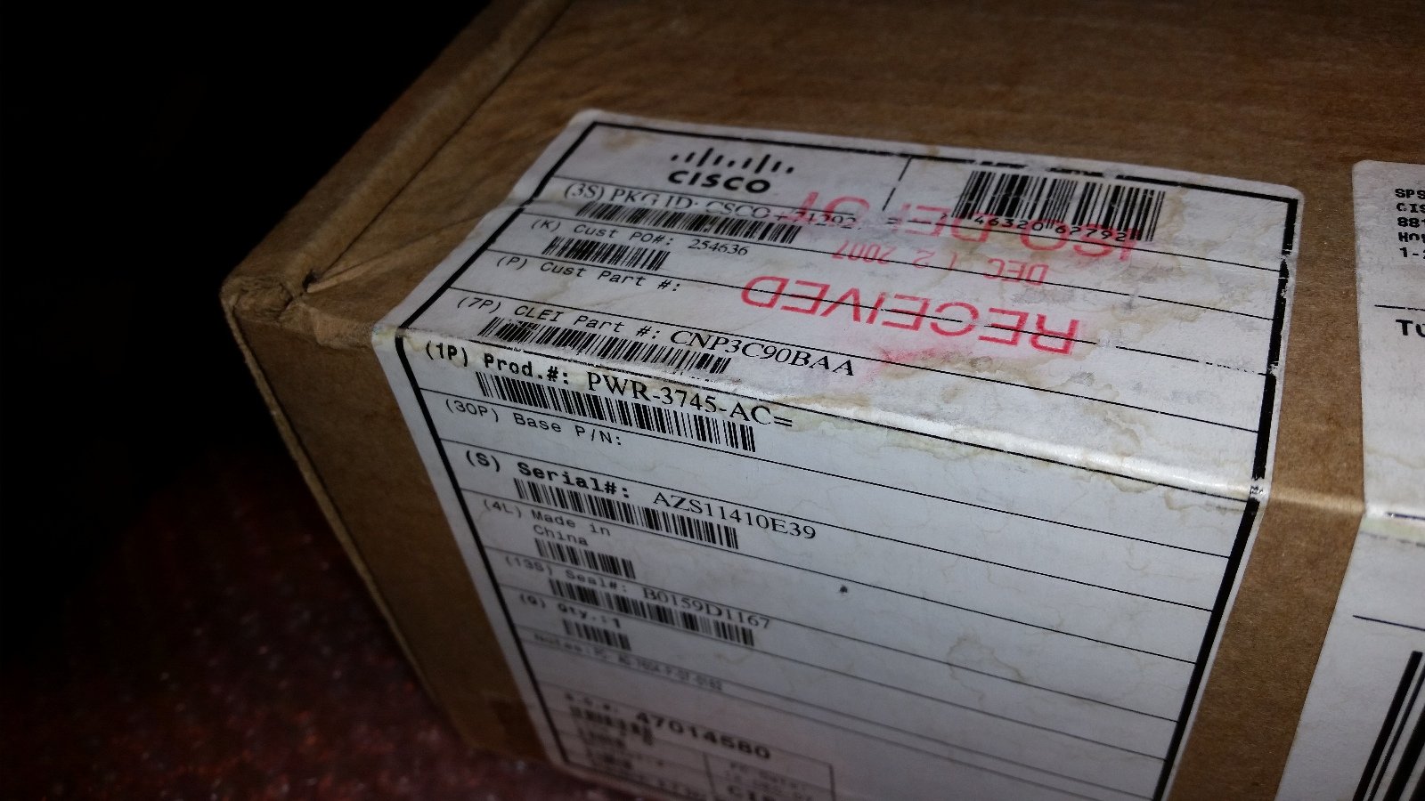 Cisco 3745 AC Spare Power Supply (PWR-3745-AC=) - Replacement Power Supply for Cisco 3745 Routers - Perfect for Network Maintenance & IT Infrastructure Upgrades
