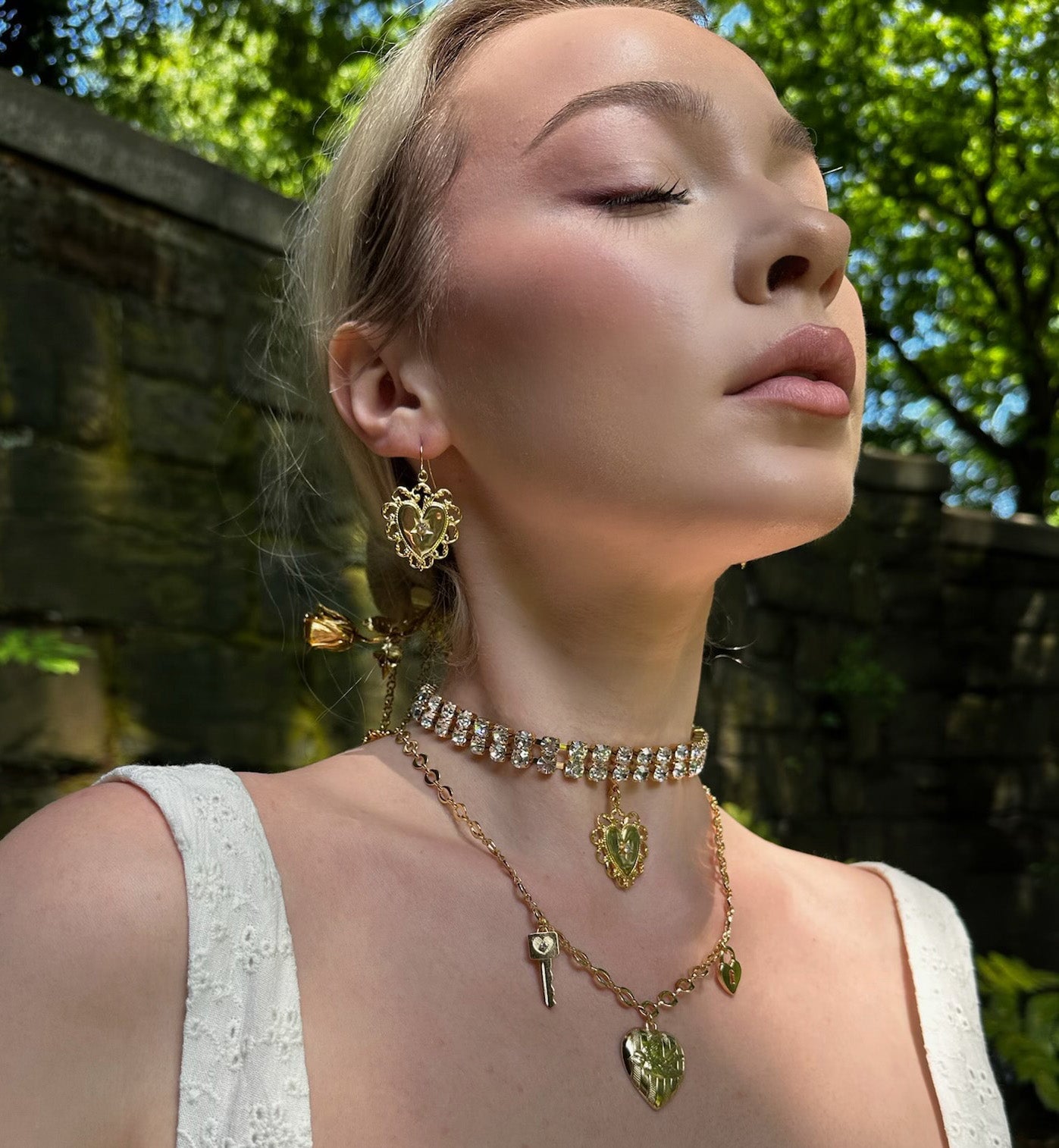 SERENA Elegant Crystal Choker Necklace for Women - Perfect for Weddings, Parties & Evening Events
