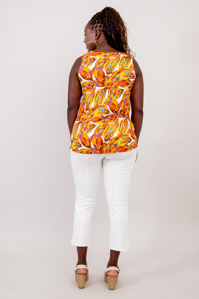 Dena Tank Top for Women - Soft Linen Bamboo Blend, Koko Style - Perfect for Summer Outfits, Beachwear & Casual Wear