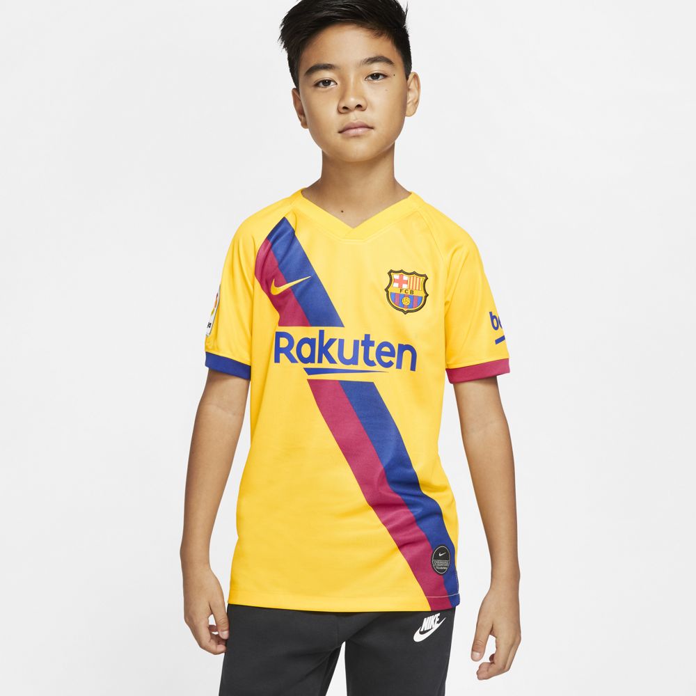 Nike FC Barcelona 2019/20 Stadium Away Big Kids' Soccer Jersey - Official Replica Jersey for Youth Soccer Fans - Perfect for Match Days, Training & Fan Events