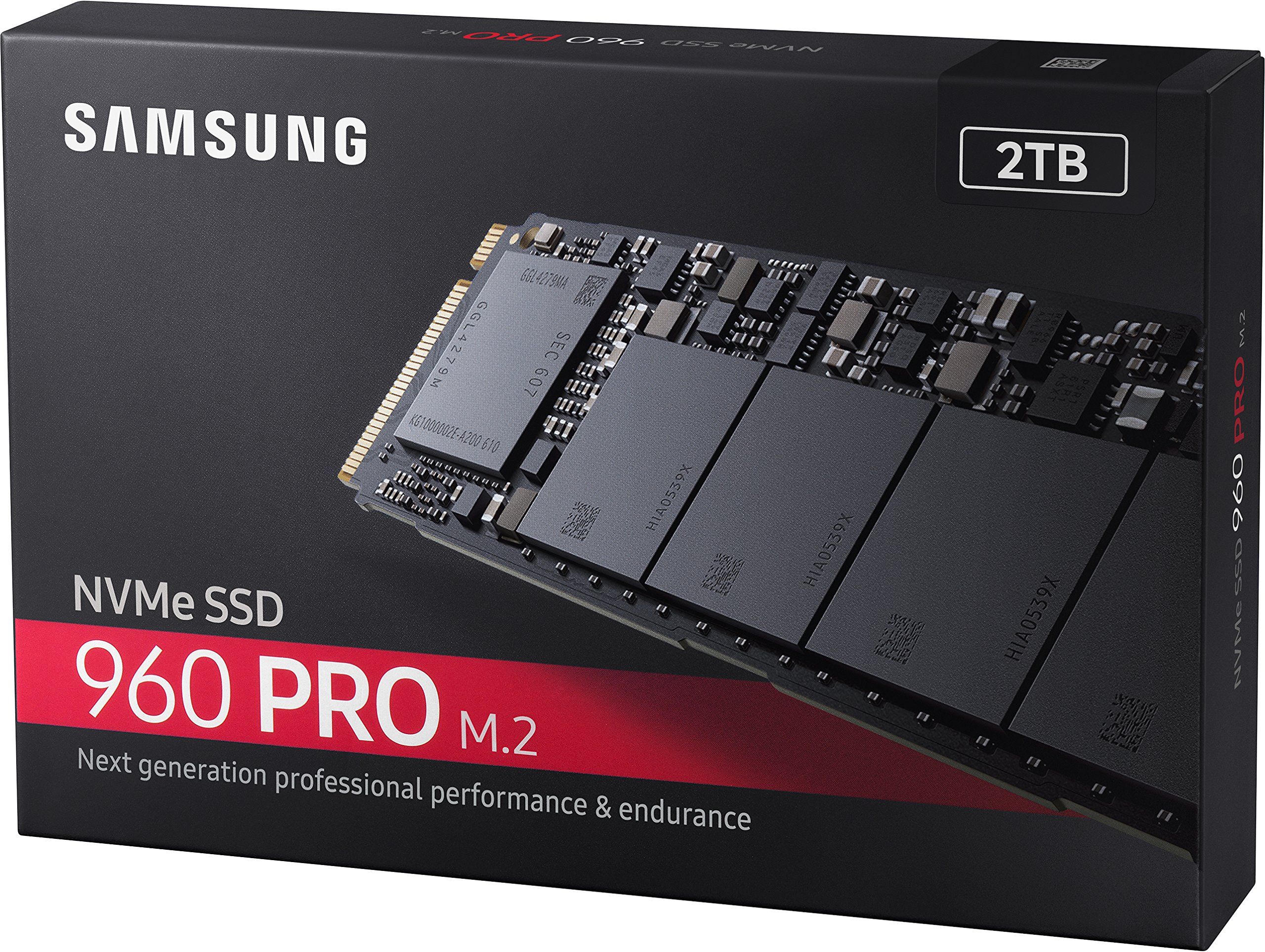 Samsung 960 PRO 2TB NVMe M.2 SSD - MZ-V6P2T0BW - High-Speed PCIe Gen3 x4 Internal Solid State Drive for Business, Gaming & Content Creation