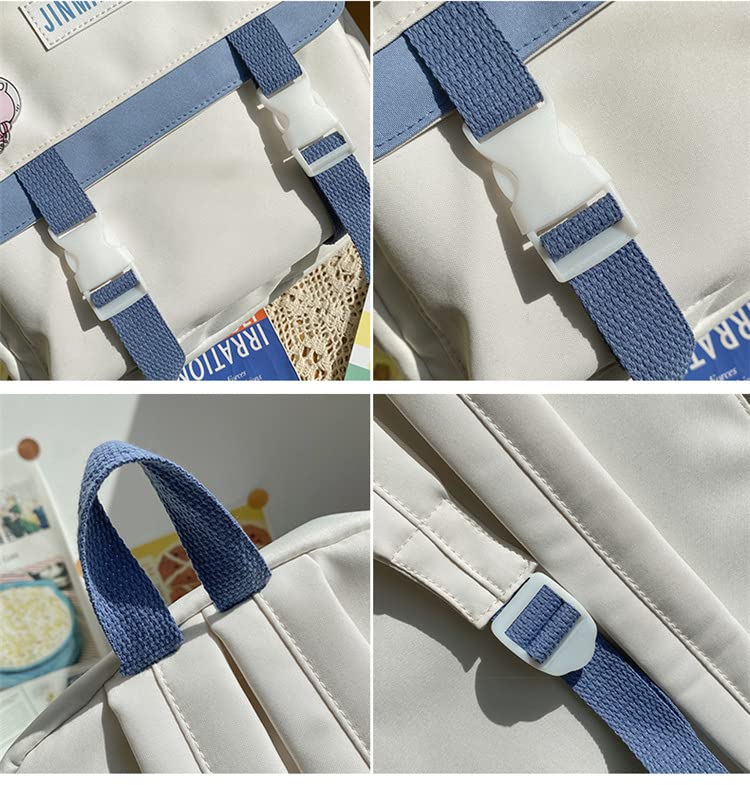 Cute Kawaii Backpack with Pins - Waterproof Travel Bag for School & Outdoors