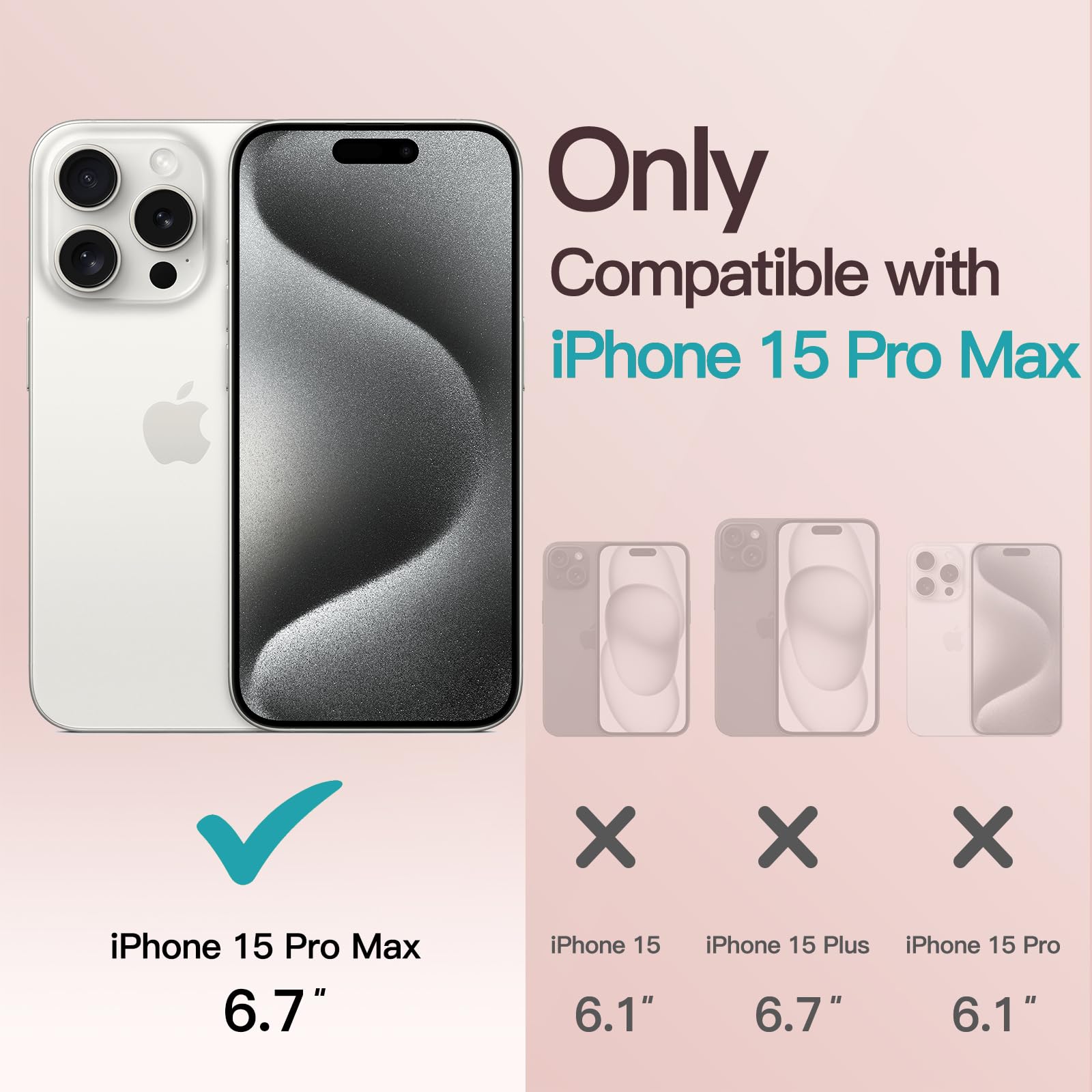 JETech Soft Clear Case for iPhone 15 Pro Max 6.7-Inch - Shockproof TPU Phone Cover with Full Camera Protection & MagSafe Wireless Charging Compatible (Red) - Perfect for Daily Use, Travel, and Work Protection