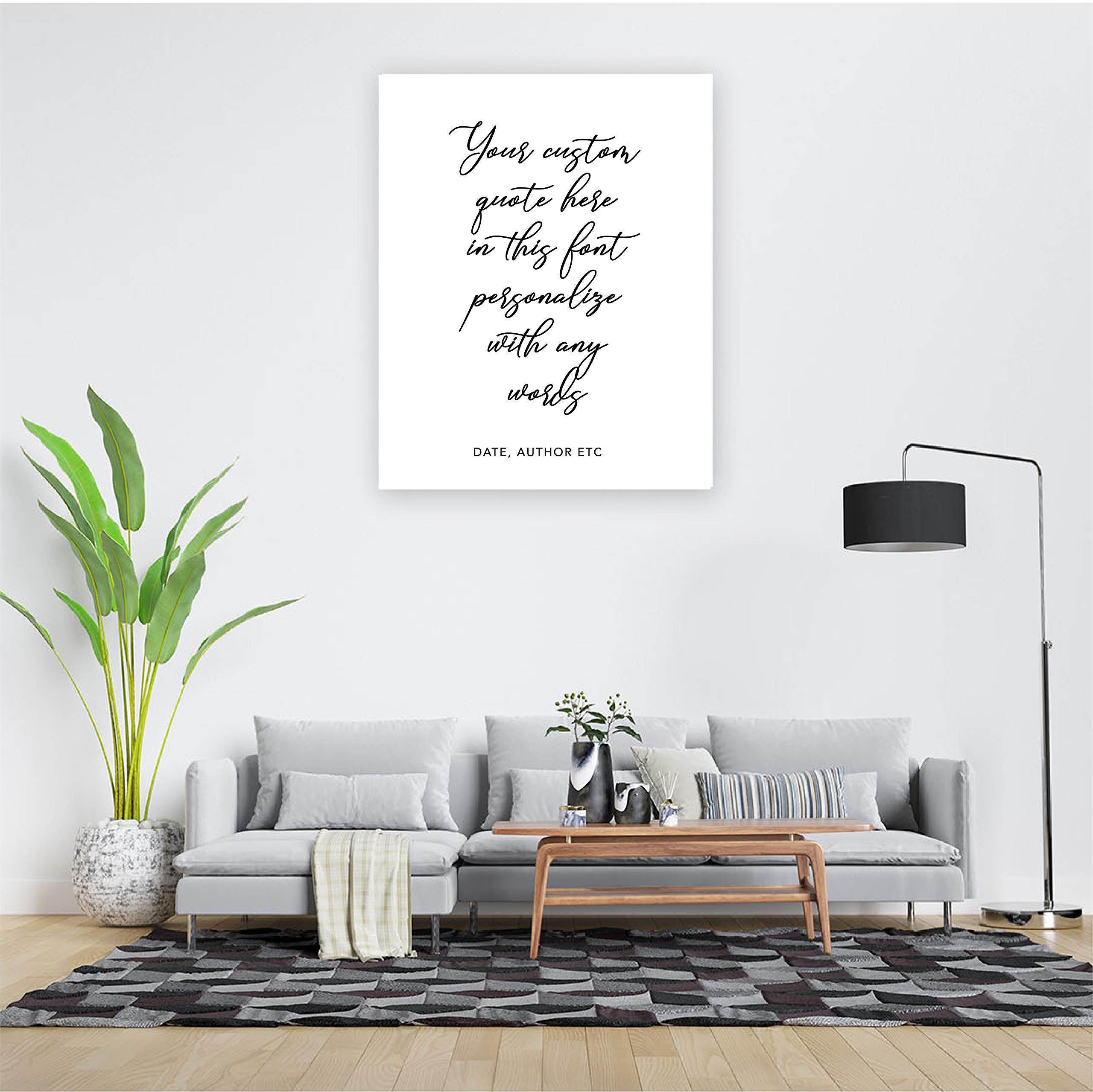 16x20 Inch Custom Personalized Canvas Wall Art - Fully Customizable Large Quote Signs for Weddings, Home & Office Decor - Perfect for Gifts, Living Room, Bedroom & Special Occasions