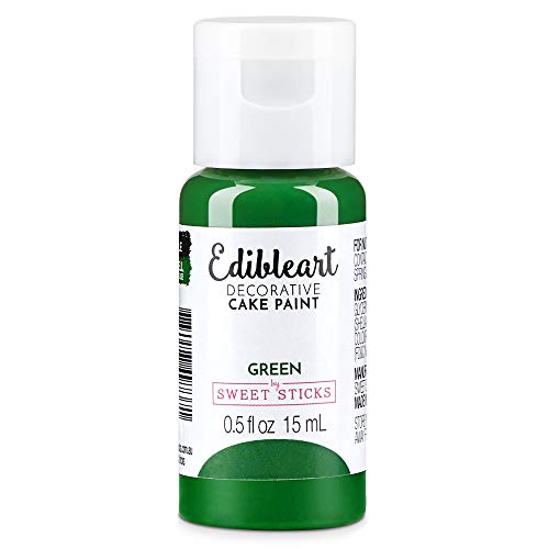 Sweetsticks Bright Melon Green Edible Cake Paint 15ml - Food Safe Icing Color for Cakes, Cookies, Cupcakes | Perfect for Birthday, Wedding, and Party Dessert Decorating