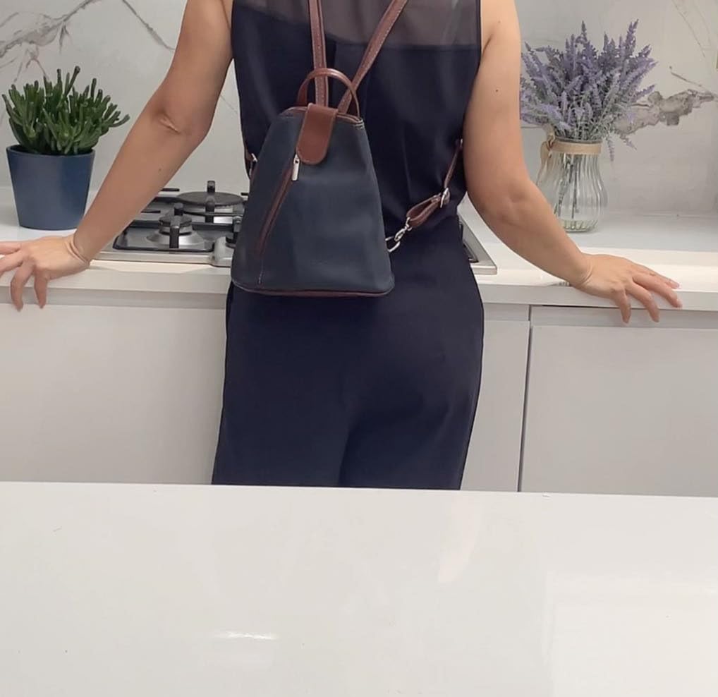 LeahWard Genuine Italian Leather Backpack for Women - Soft & Stylish Handbag for Travel, Work & Holiday Gifts