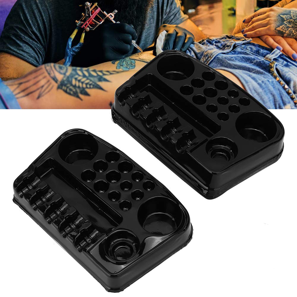 12pcs Disposable Pigment Ink Cup Holder - Body Art Tattoo Accessory Ink Stand for Professional Artists | Perfect for Tattoo Studios, Body Painting & Permanent Makeup