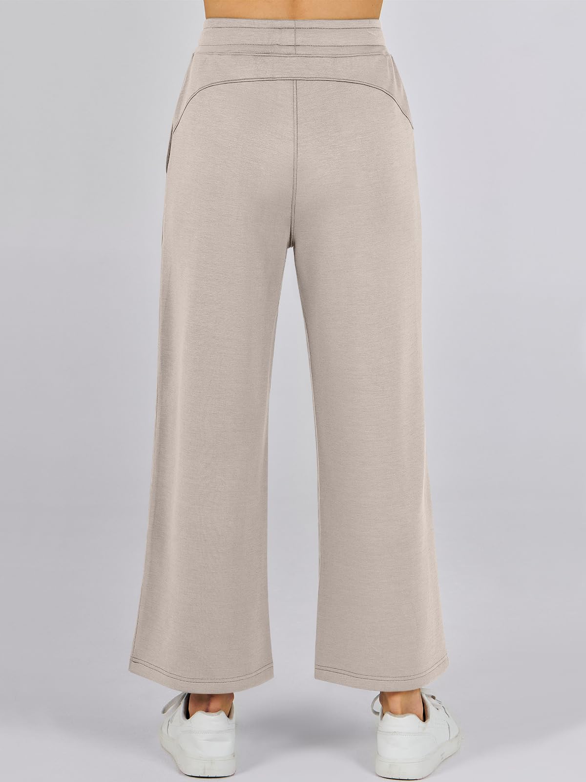 ANRABESS Women's 2-Piece Lounge Set - Summer Mock Neck Top & Wide Leg Pants Casual Outfit | Comfortable Travel Clothes & Home Wear | 2024 Fashion Tracksuit for Vacation, Yoga, and Relaxation