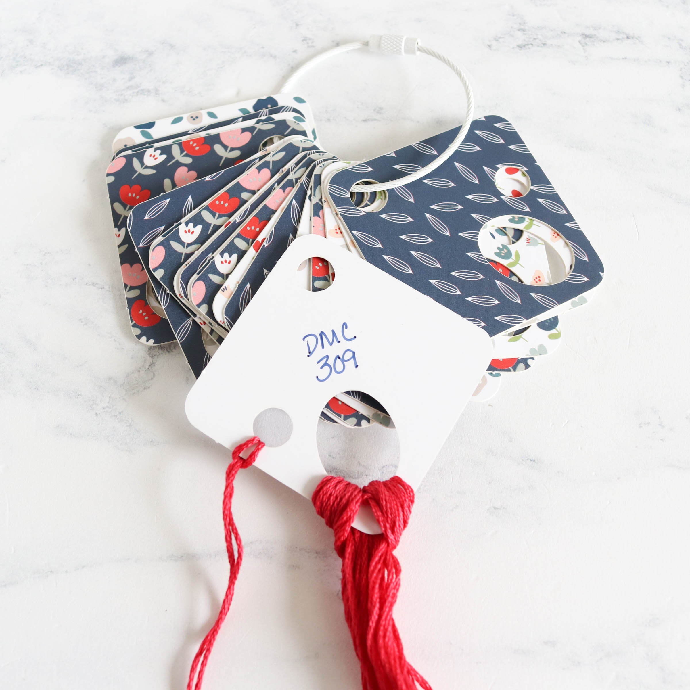 Premium Embroidery Floss Drop Set - Scandi Flowers Design for Cross Stitch & Needlework - Perfect for DIY Crafts, Home Decor & Gift Making