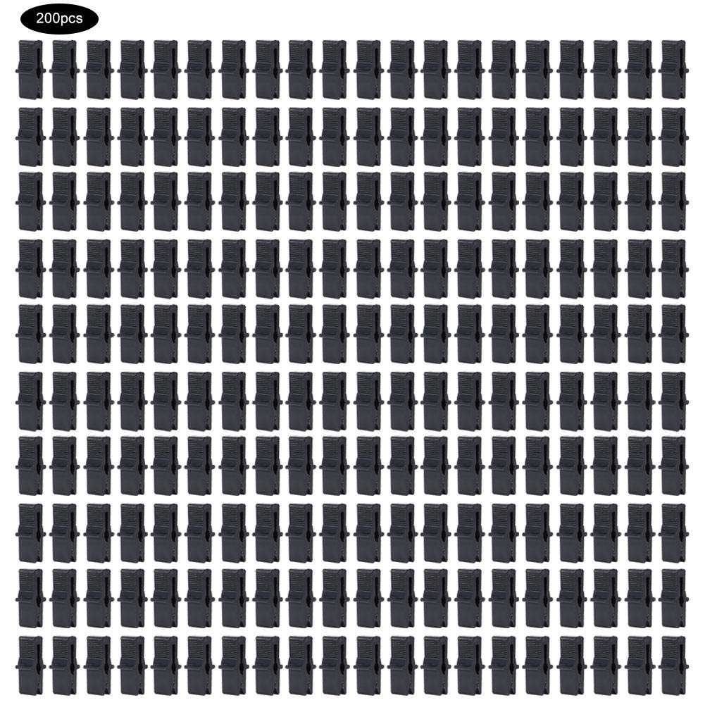 200Pcs Yosoo Greenhouse Clamps - Durable PP Plastic Film Clips for Securing Greenhouse Netting & Polyethylene Sheeting (1 x 0.4 Inch) - Ideal for Garden Greenhouses, Plant Tunnels & DIY Hoop Houses