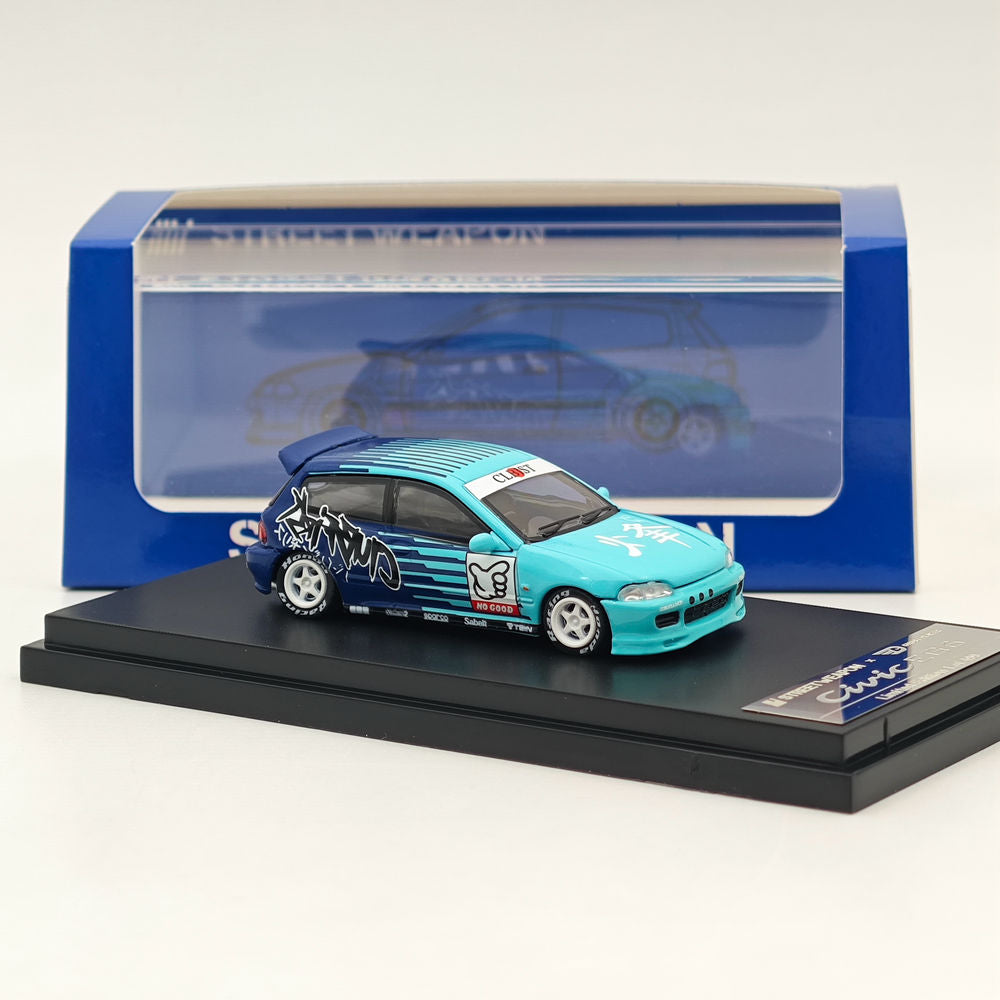 1:64 Scale Diecast Model Car - Honda Civic EG6 Kanjozoku FALKEN Limited Edition (499 Pieces) - Collectible Miniature Vehicle for Display, Racing Enthusiasts & Car Model Collections
