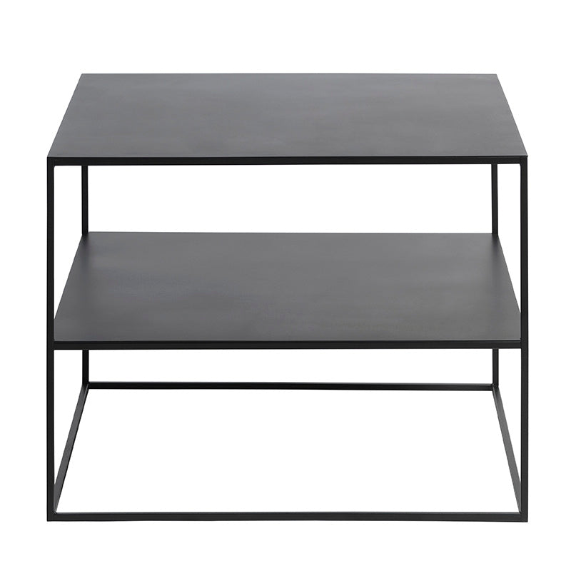 Modern PEBBLE Coffee Table 65x65cm - Square Black Wooden Living Room Furniture for Small Spaces | Perfect for Apartments, Studios & Cozy Home Decor
