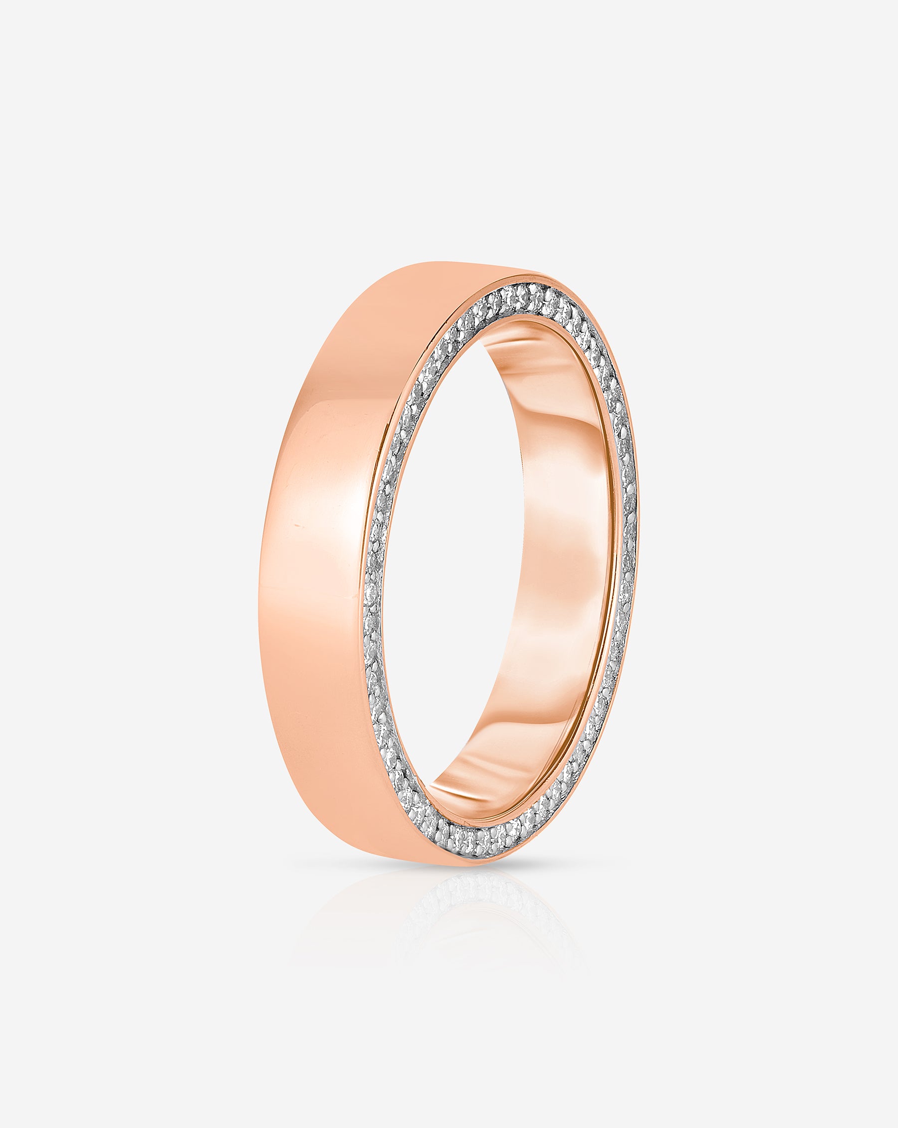 Stunning Pavé Cigar Band Ring - Elegant Wedding Jewelry for Brides & Engagement - Perfect for Proposals, Anniversaries & Special Occasions