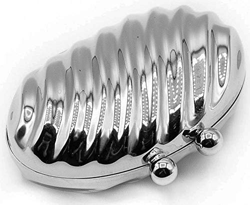 Silver Swirl Purse-Shaped Portable Pill Box - Travel Medicine Organizer with Large Compartment | Perfect for Daily Medication, Travel Essentials & Emergency First Aid Kit