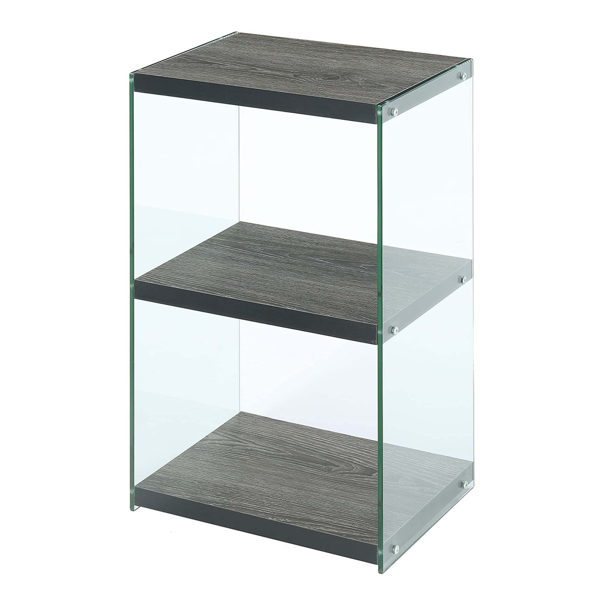 3-Tier Bookshelf Organizer - Modern SoHo Style Bookcase for Living Room, Bedroom & Office - Sturdy Wooden Storage Shelf for Books, Decor & Essentials