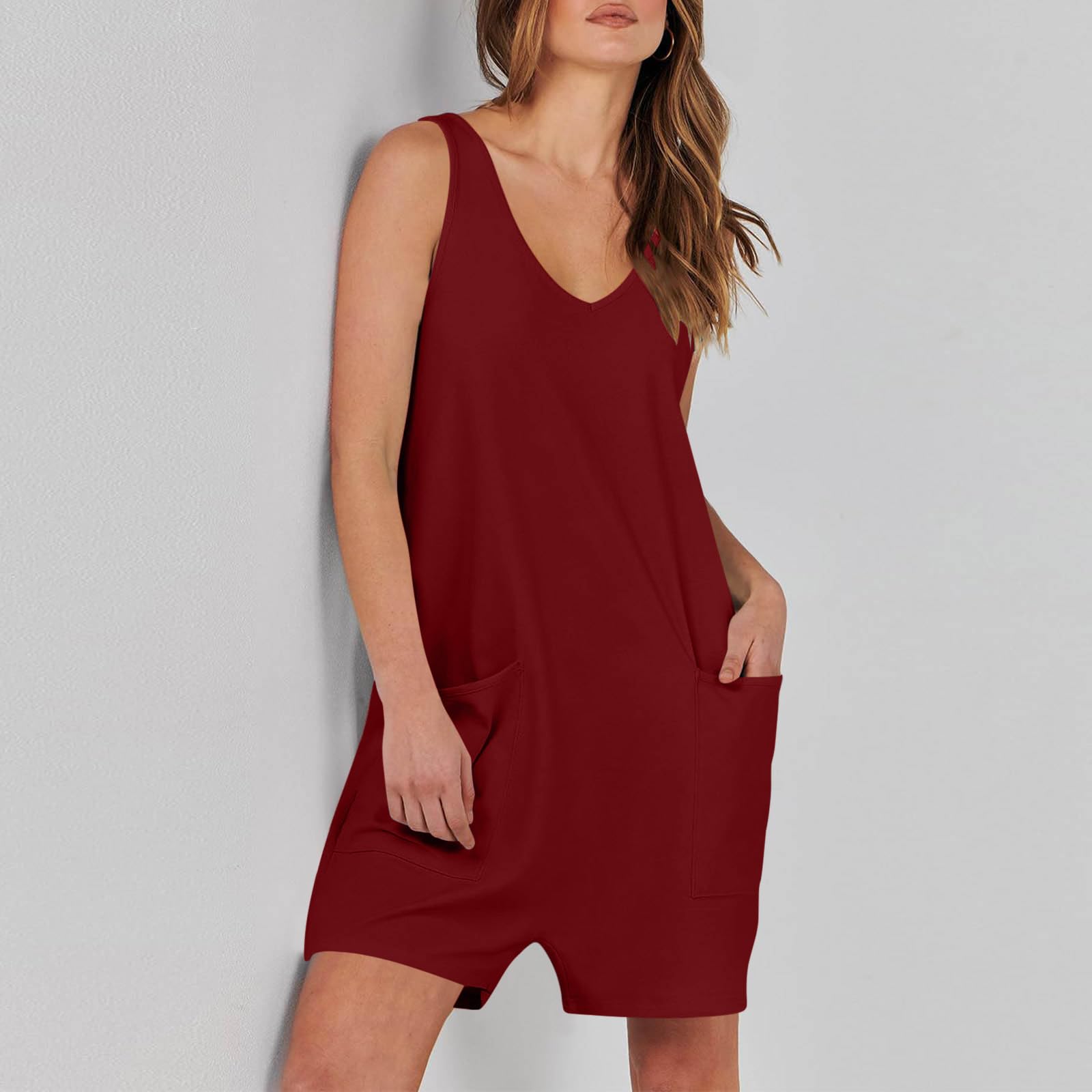 Women's Casual Rompers 2024 - Summer Loose Overalls with Pockets | Comfy Outfit for Beach & Travel